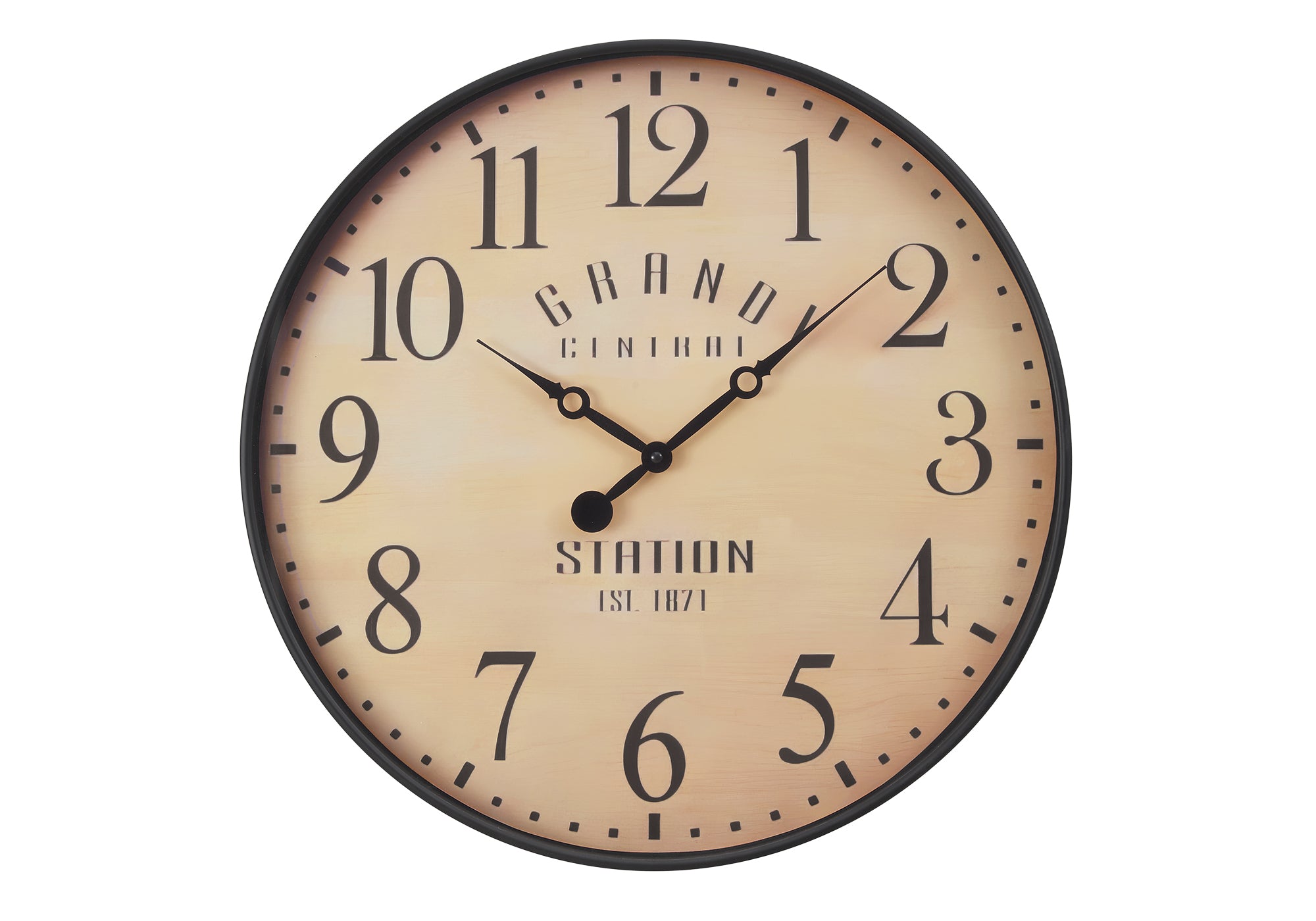 20" Antique Brown Round Wall Clock-Clocks-DECOROLALA