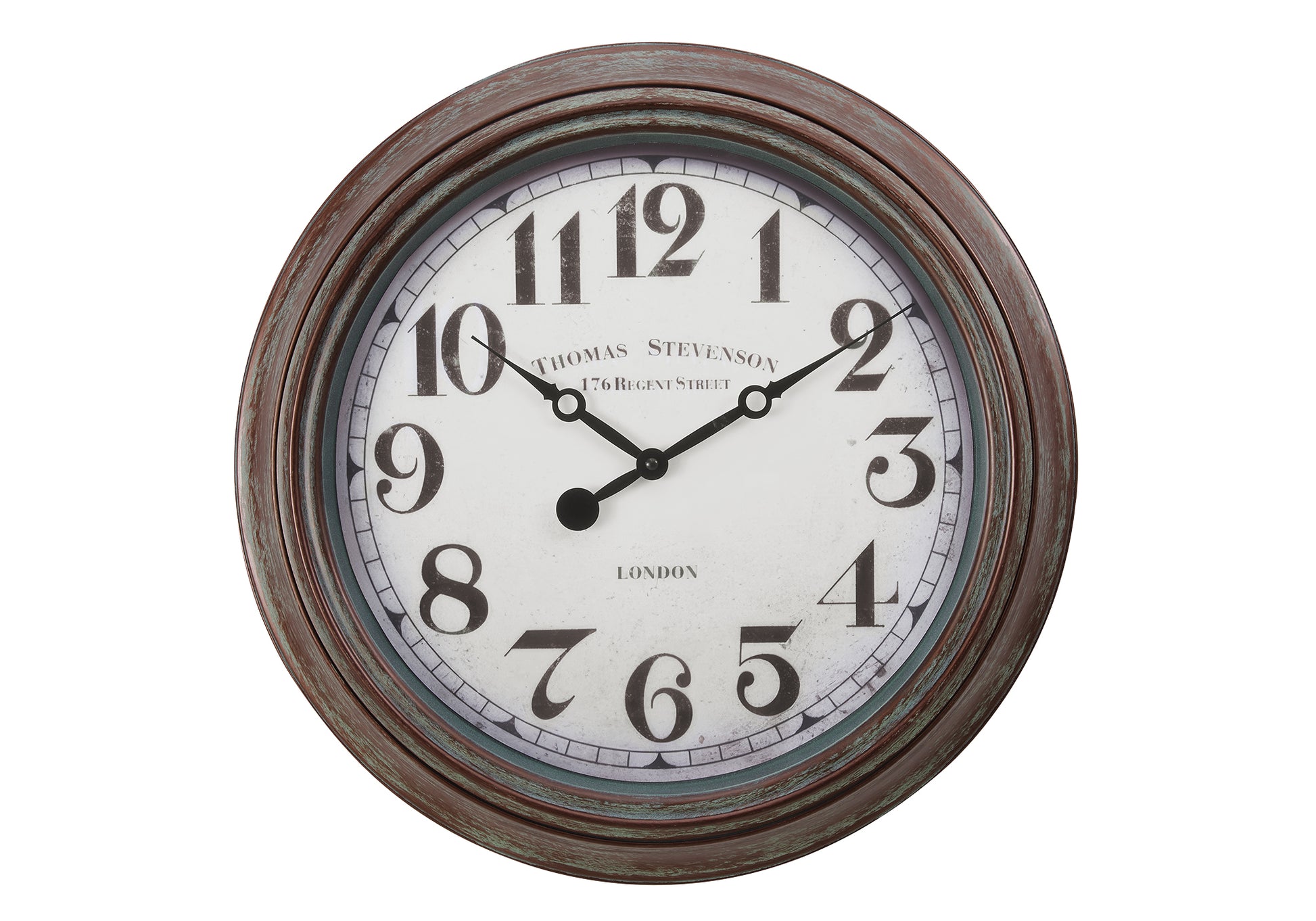 20" Antique Brown Round Wall Clock-Clocks-DECOROLALA