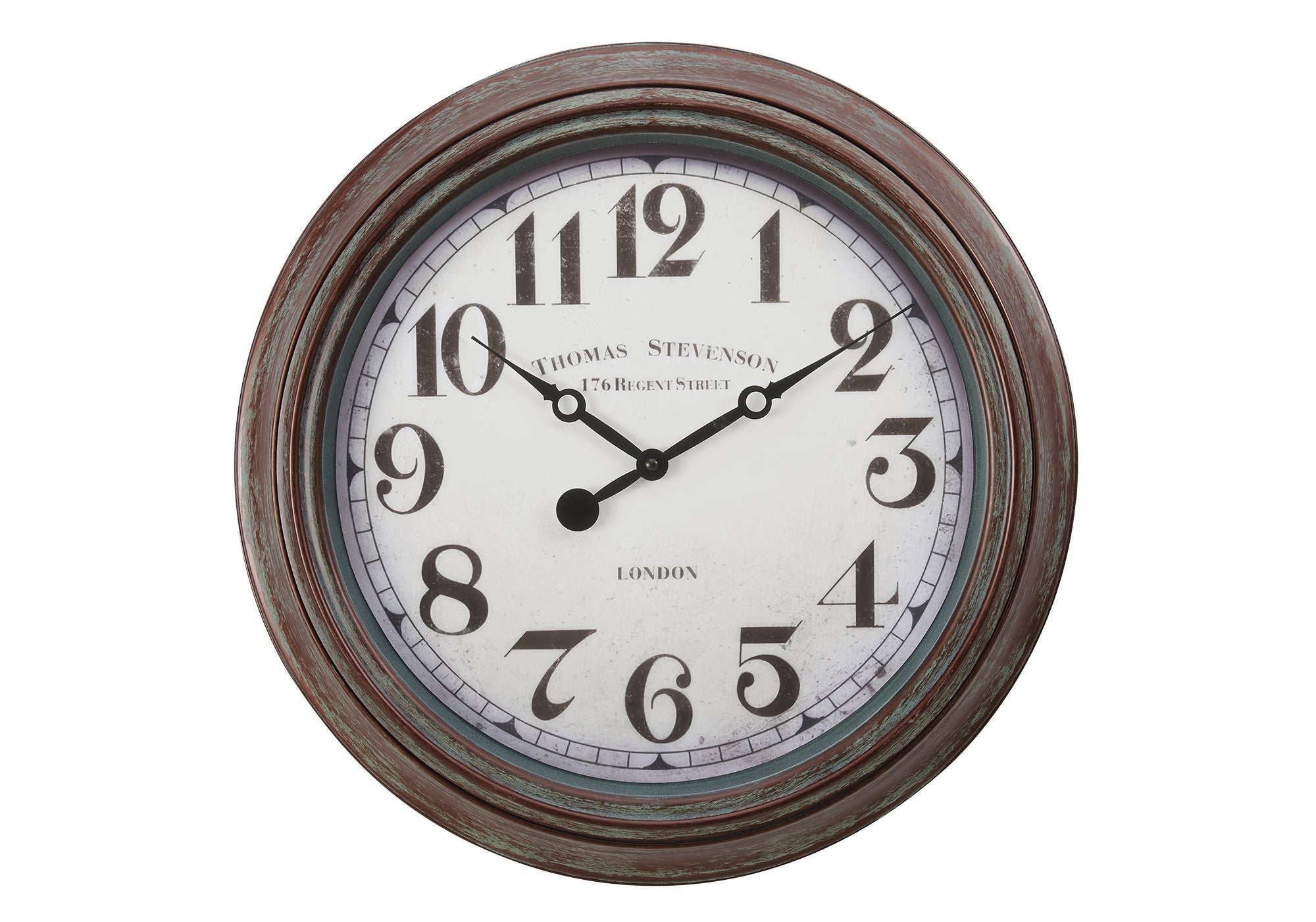 20" Antique Brown Round Wall Clock-Clocks-DECOROLALA