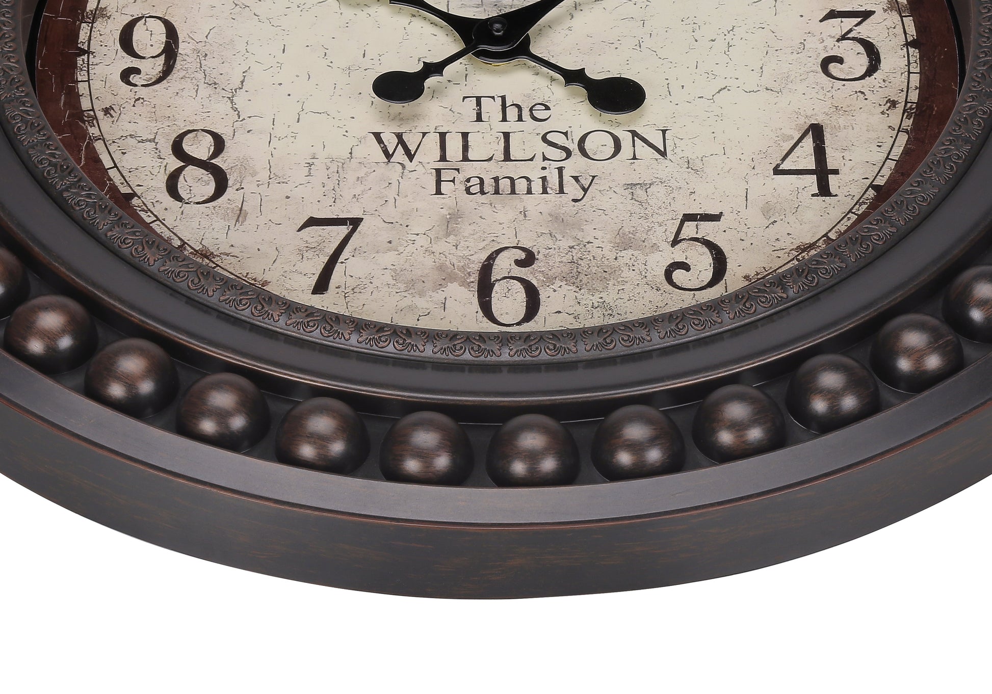 20" Antique Brown Round Wall Clock-Clocks-DECOROLALA