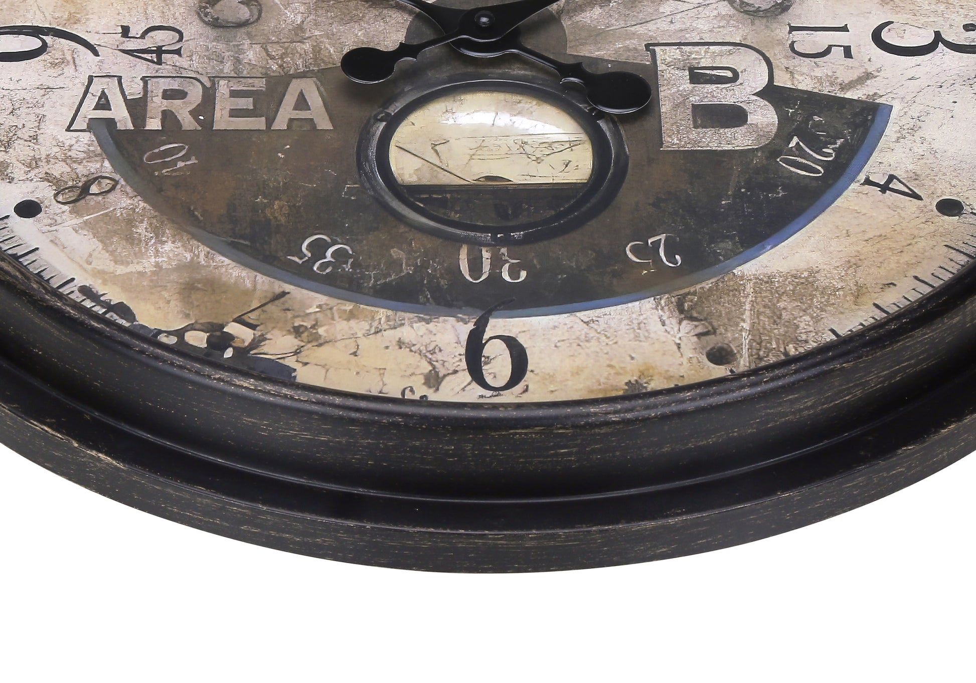 20" Antique Brown Round Wall Clock-Clocks-DECOROLALA