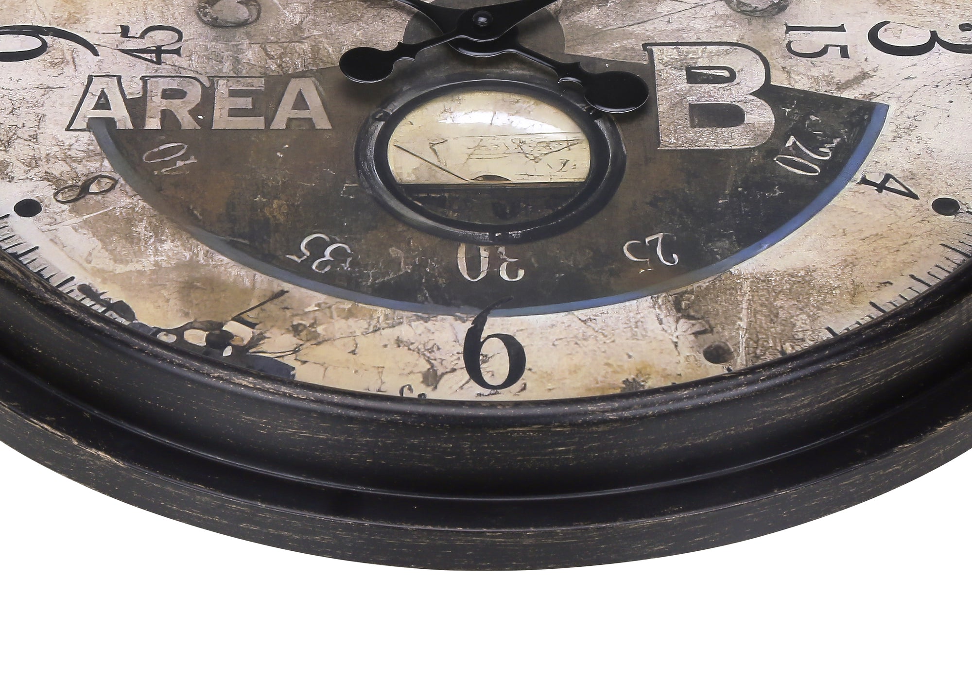 20" Antique Brown Round Wall Clock-Clocks-DECOROLALA