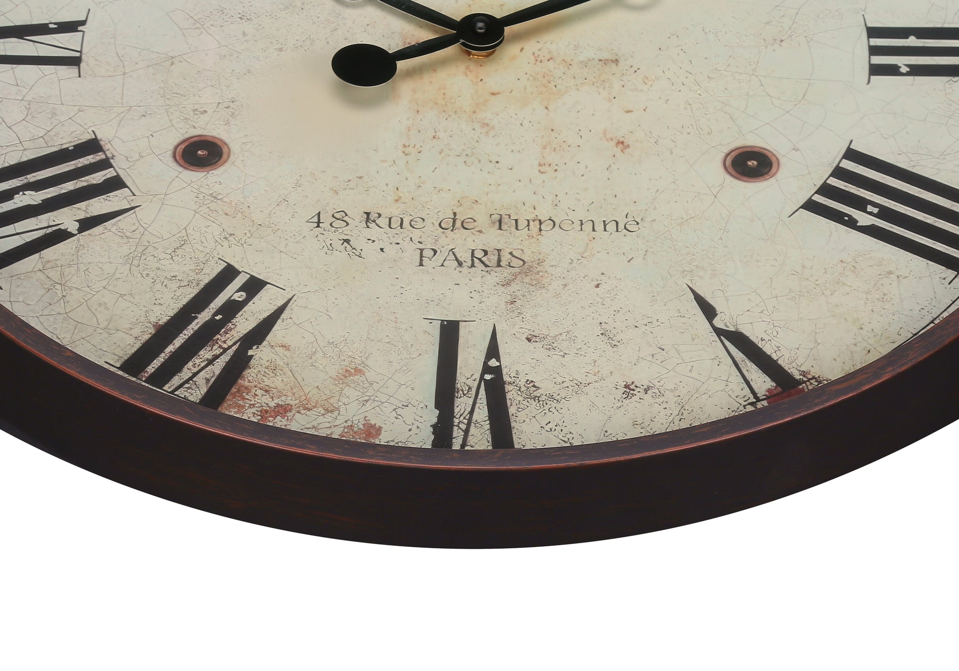20" Antique Brown Wall Clock with Roman Numerals-Clocks-DECOROLALA