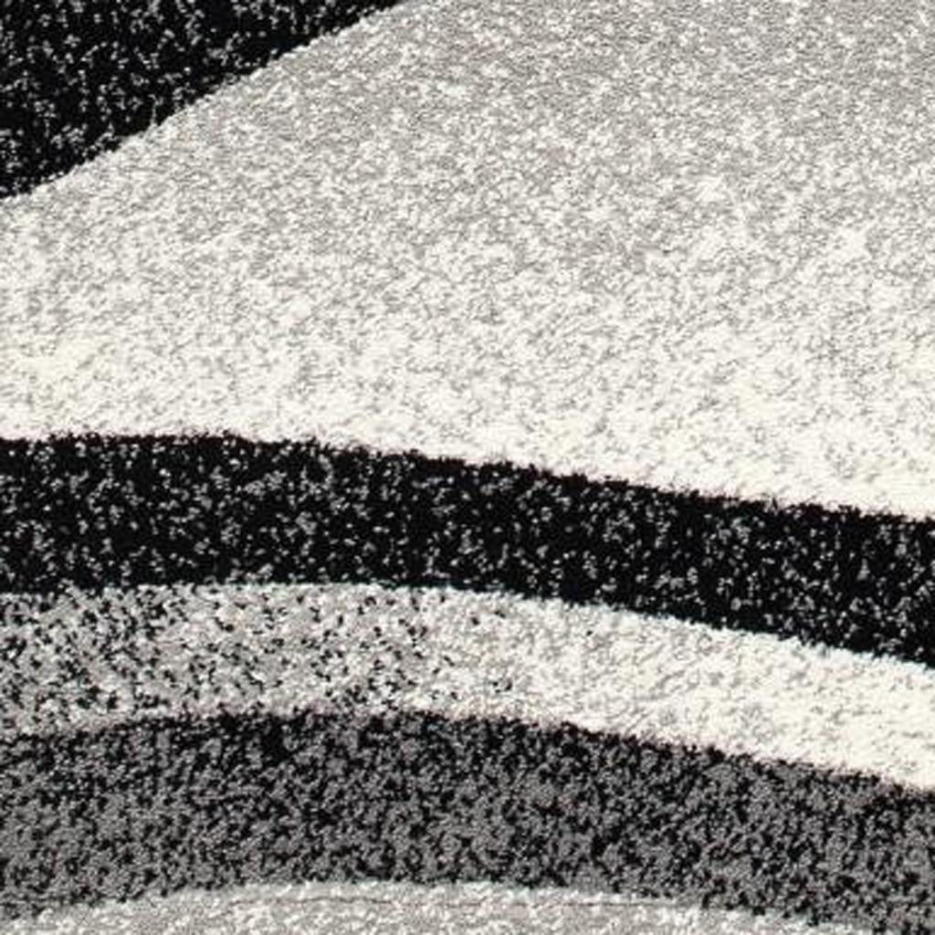 20' Black And Gray Abstract Runner Rug-Area Rugs-DECOROLALA