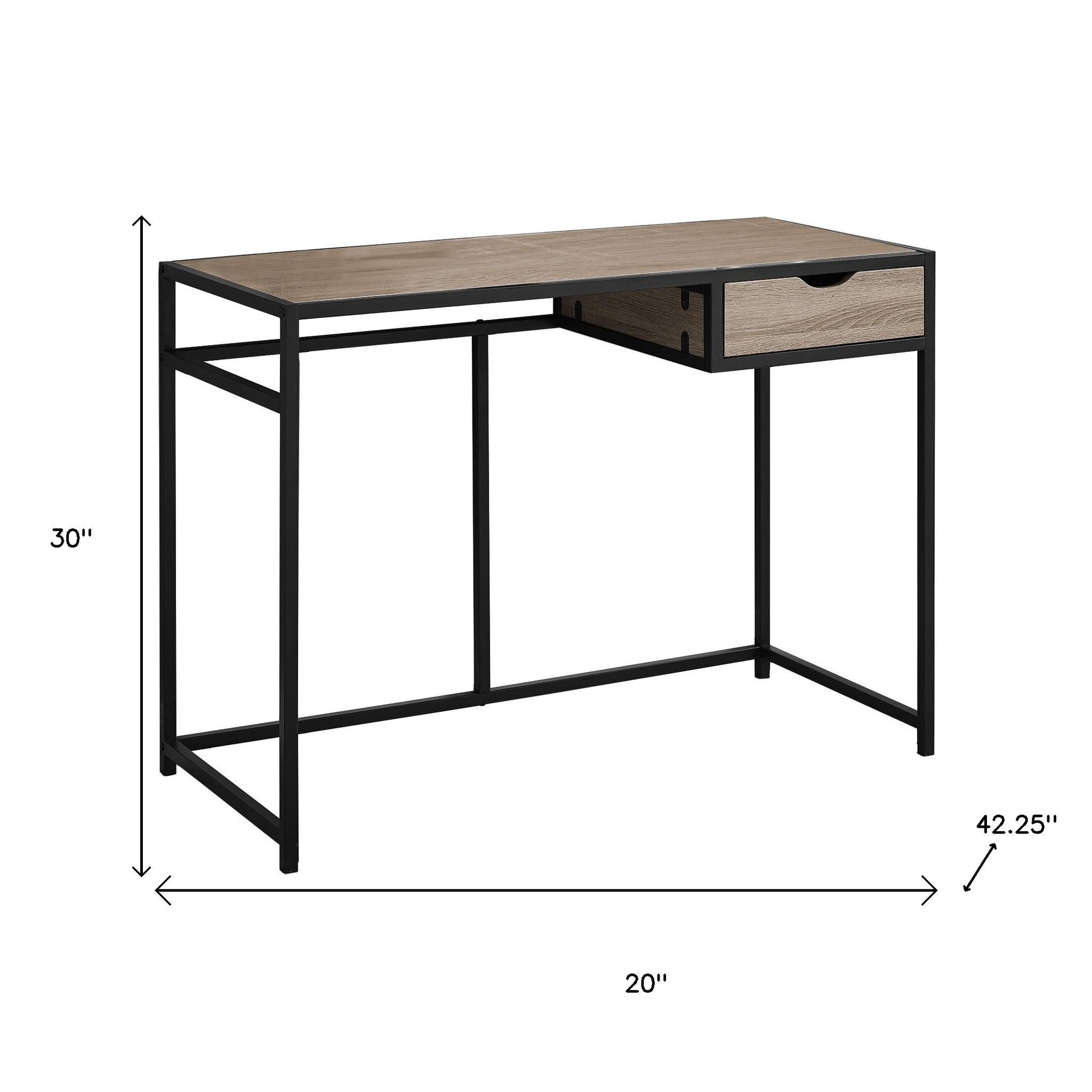 20" Black Computer Desk-Desks-DECOROLALA