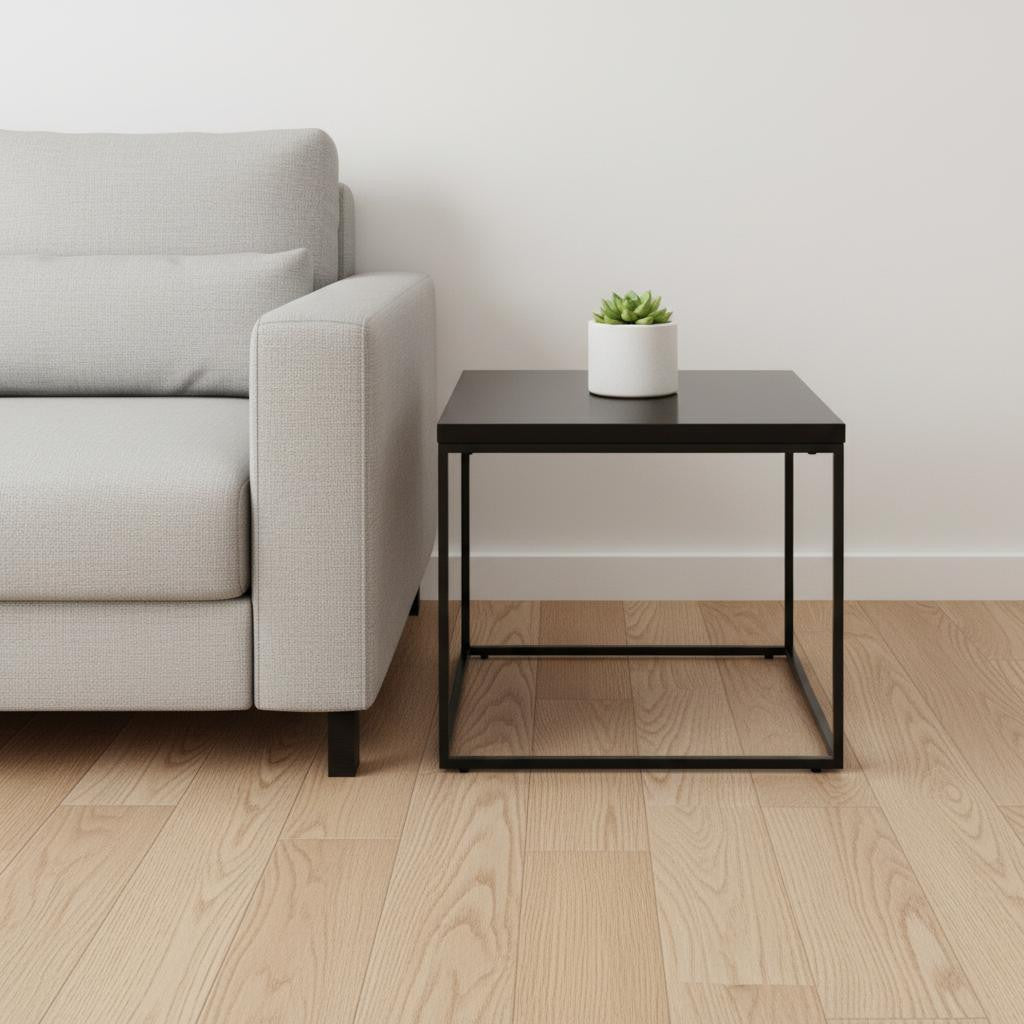 20" Black Square End Table-End-Side Tables-DECOROLALA
