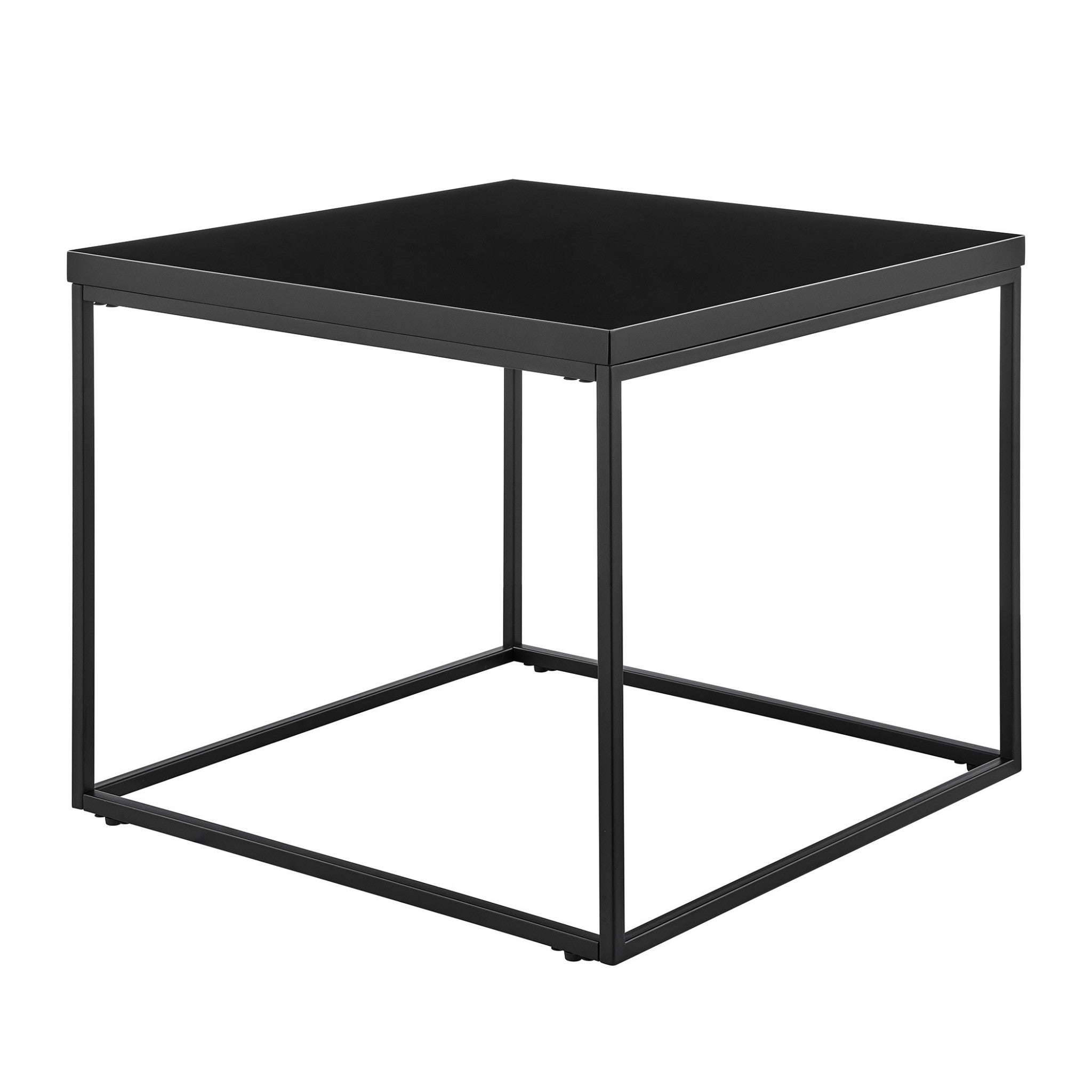 20" Black Square End Table-End-Side Tables-DECOROLALA