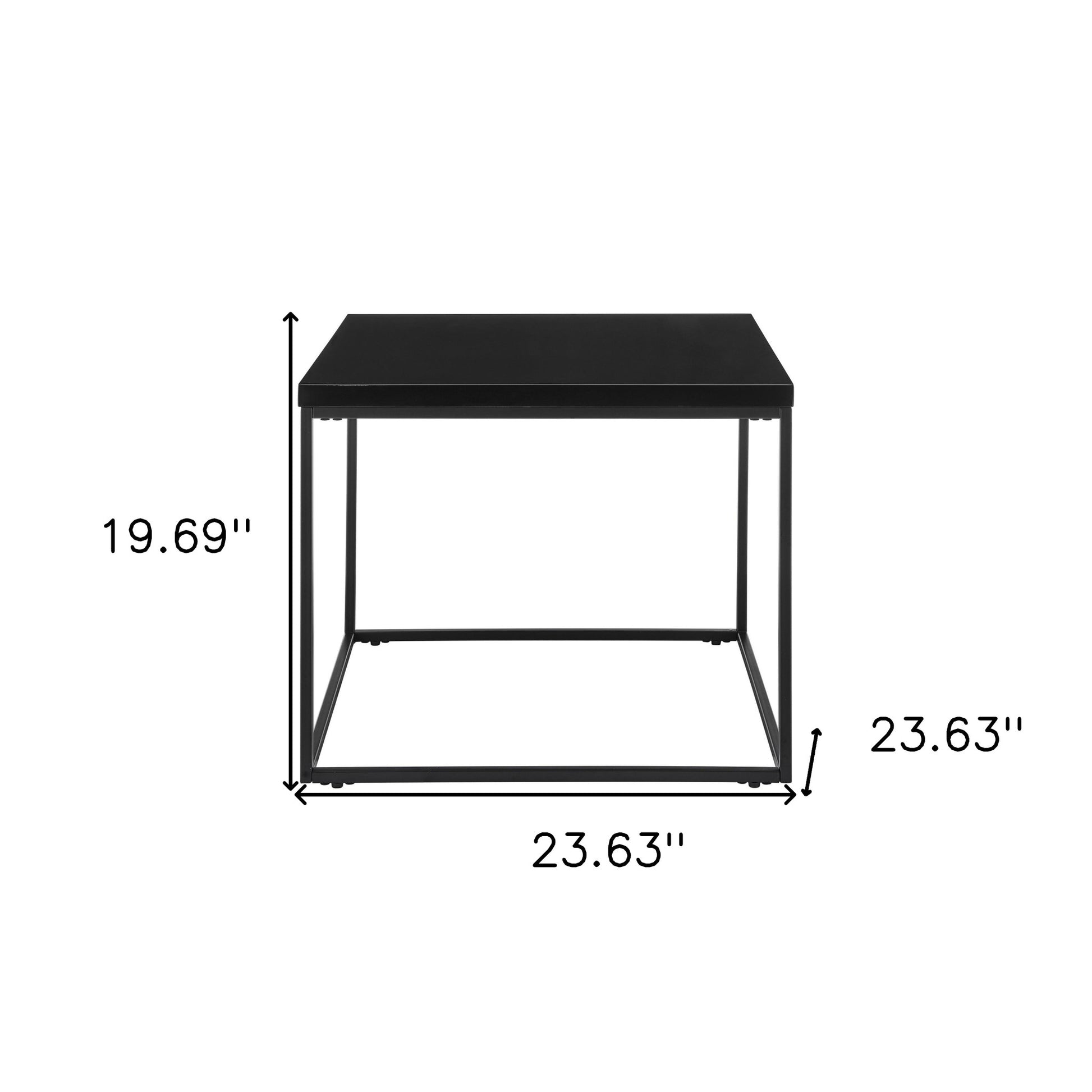 20" Black Square End Table-End-Side Tables-DECOROLALA