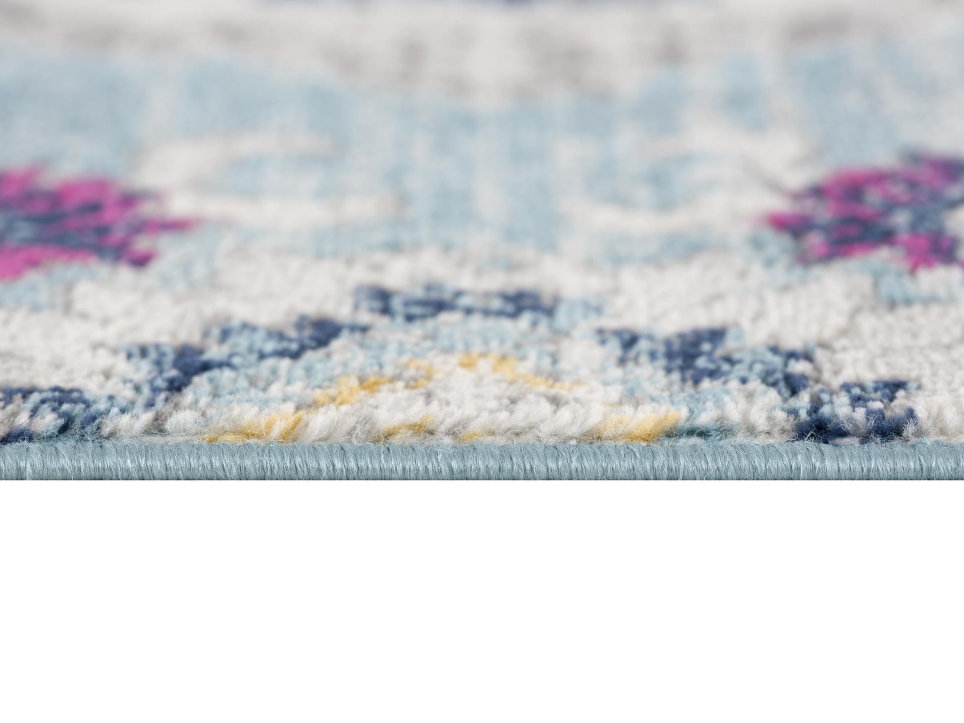 20' Blue And Ivory Medallion Runner Rug-Area Rugs-DECOROLALA