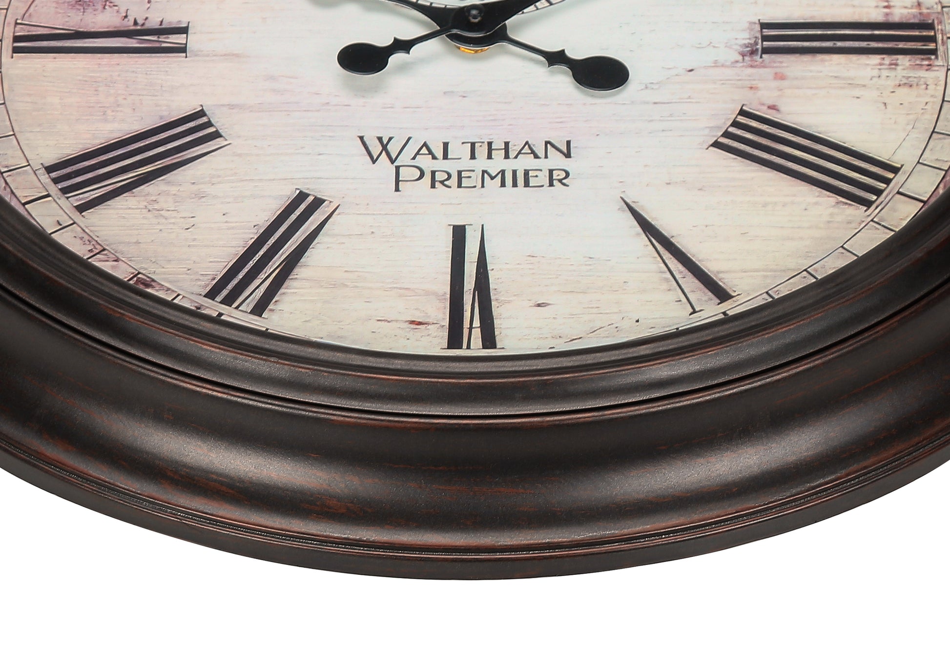 20" Brown Round Wall Clock Roman Numerals-Clocks-DECOROLALA