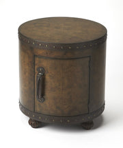 20" Brown Wood Round Coffee Table-Coffee Tables-DECOROLALA