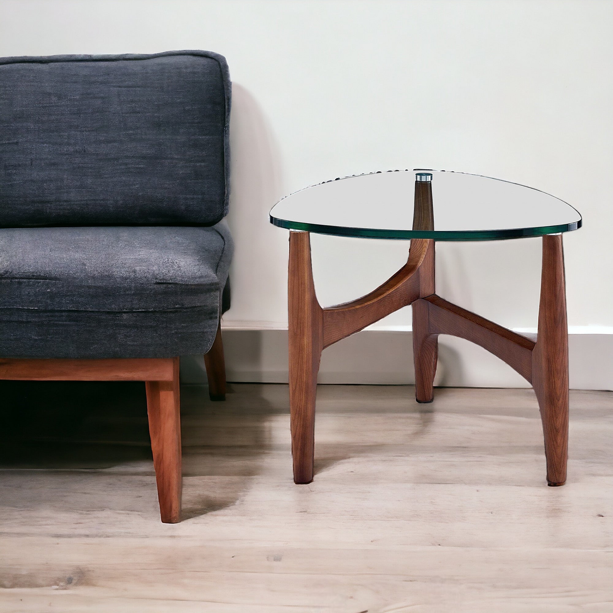 20" Clear Tempered Glass End Table-End-Side Tables-DECOROLALA