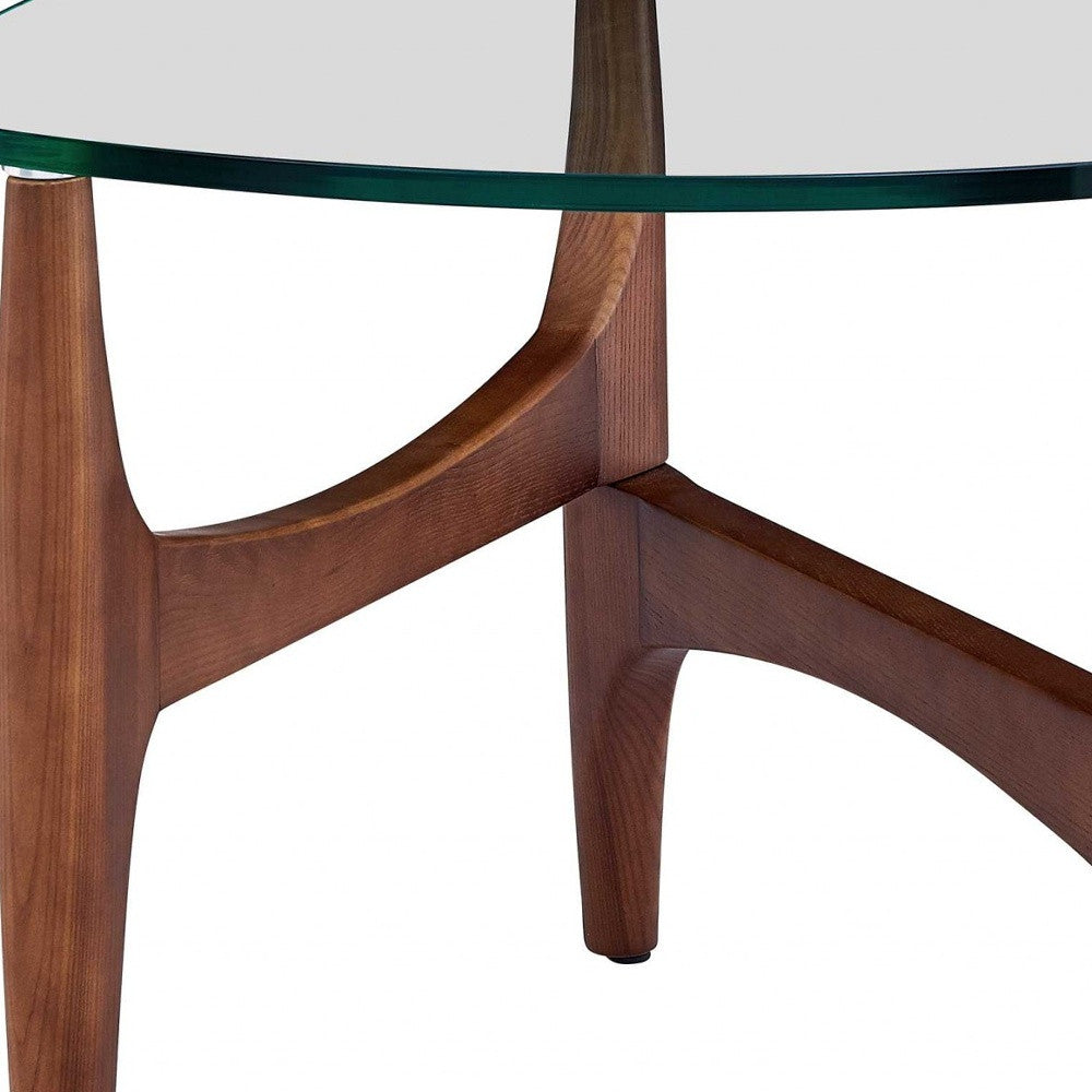 20" Clear Tempered Glass End Table-End-Side Tables-DECOROLALA