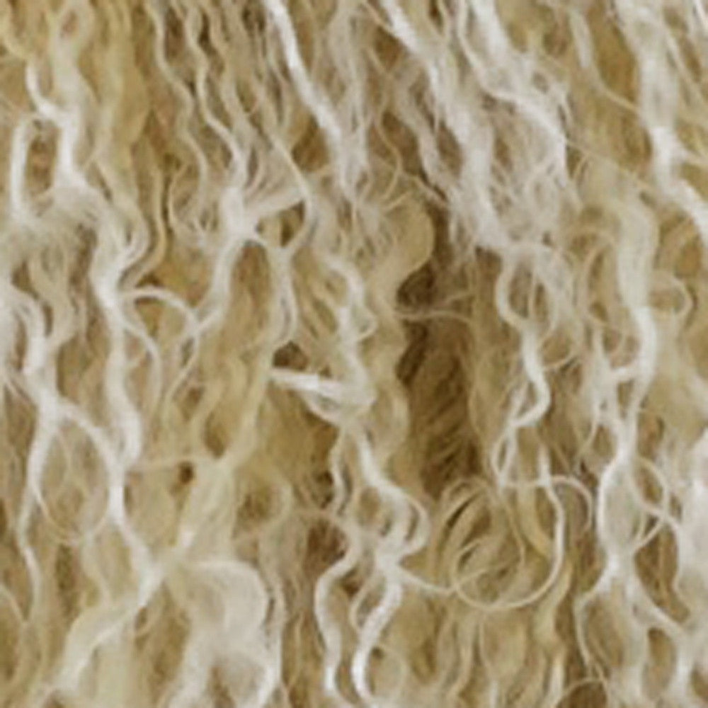 20" Gold Genuine Tibetan Lamb Fur Pillow With Microsuede Backing-Accent Throw Pillows-DECOROLALA