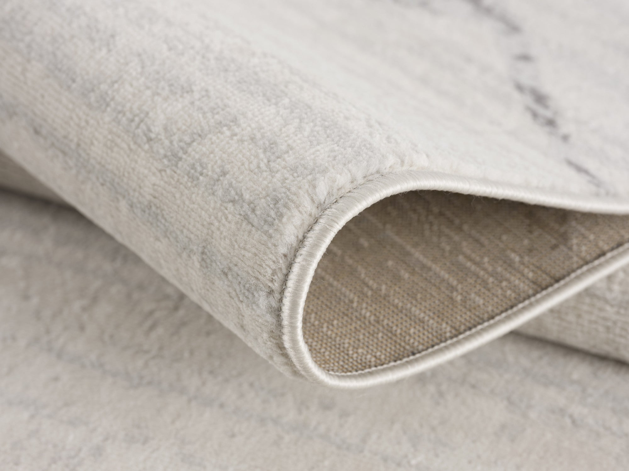 20' Gray And Ivory Geometric Runner Rug-Area Rugs-DECOROLALA