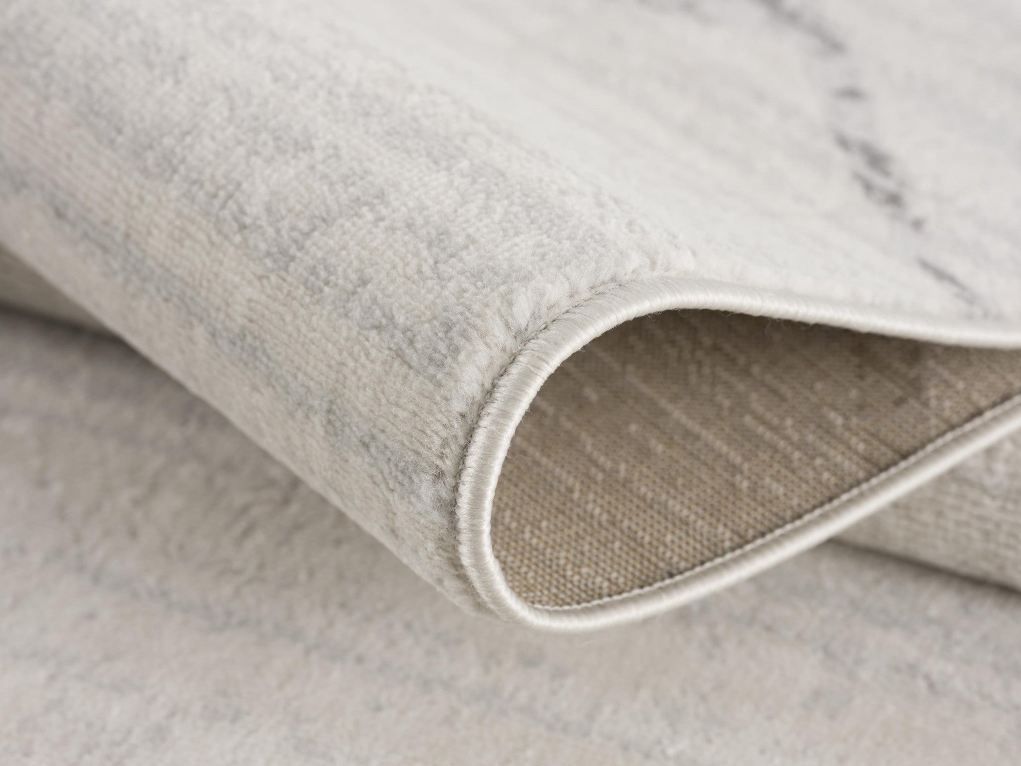 20' Gray And Ivory Geometric Runner Rug-Area Rugs-DECOROLALA