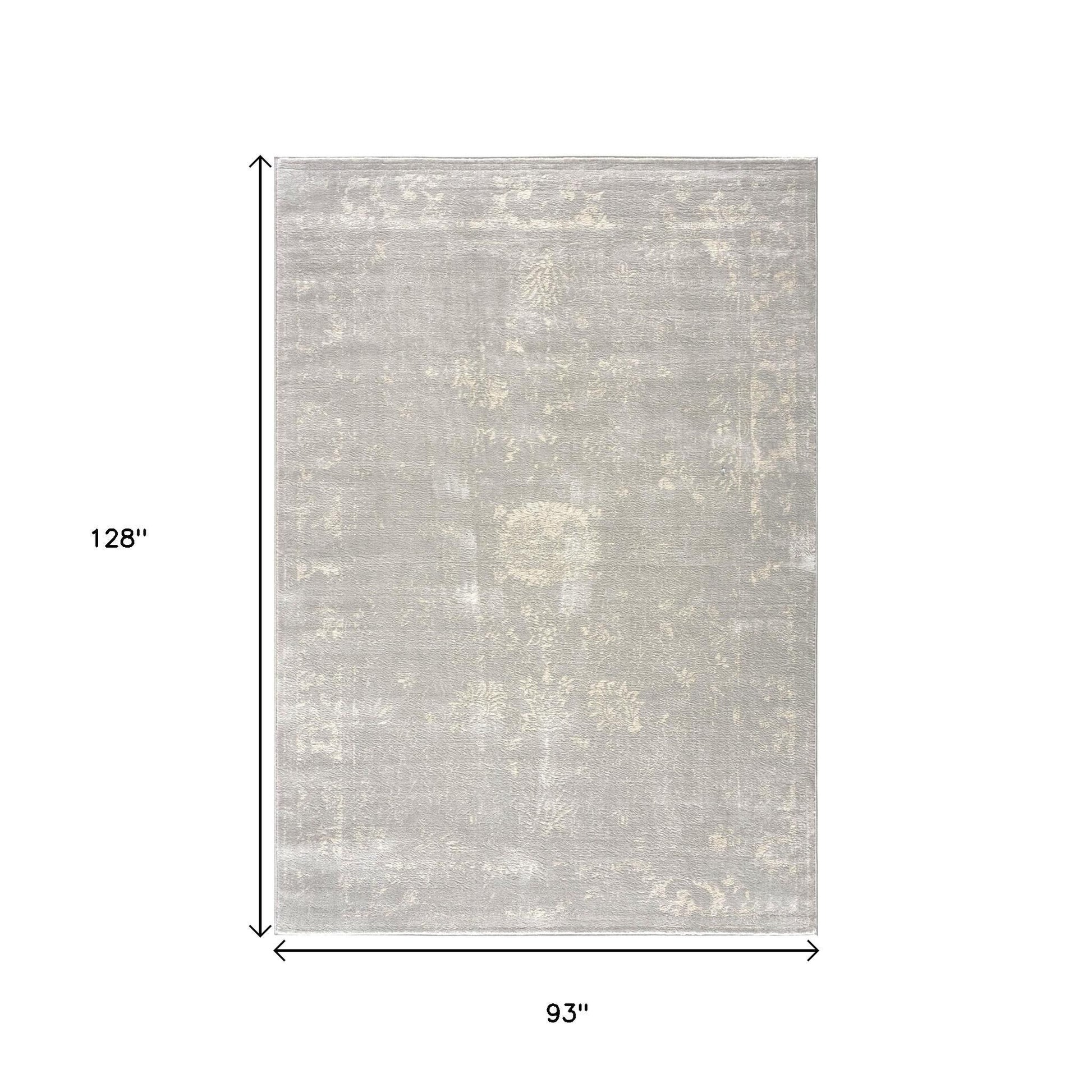 20' Grey Abstract Runner Rug-Area Rugs-DECOROLALA
