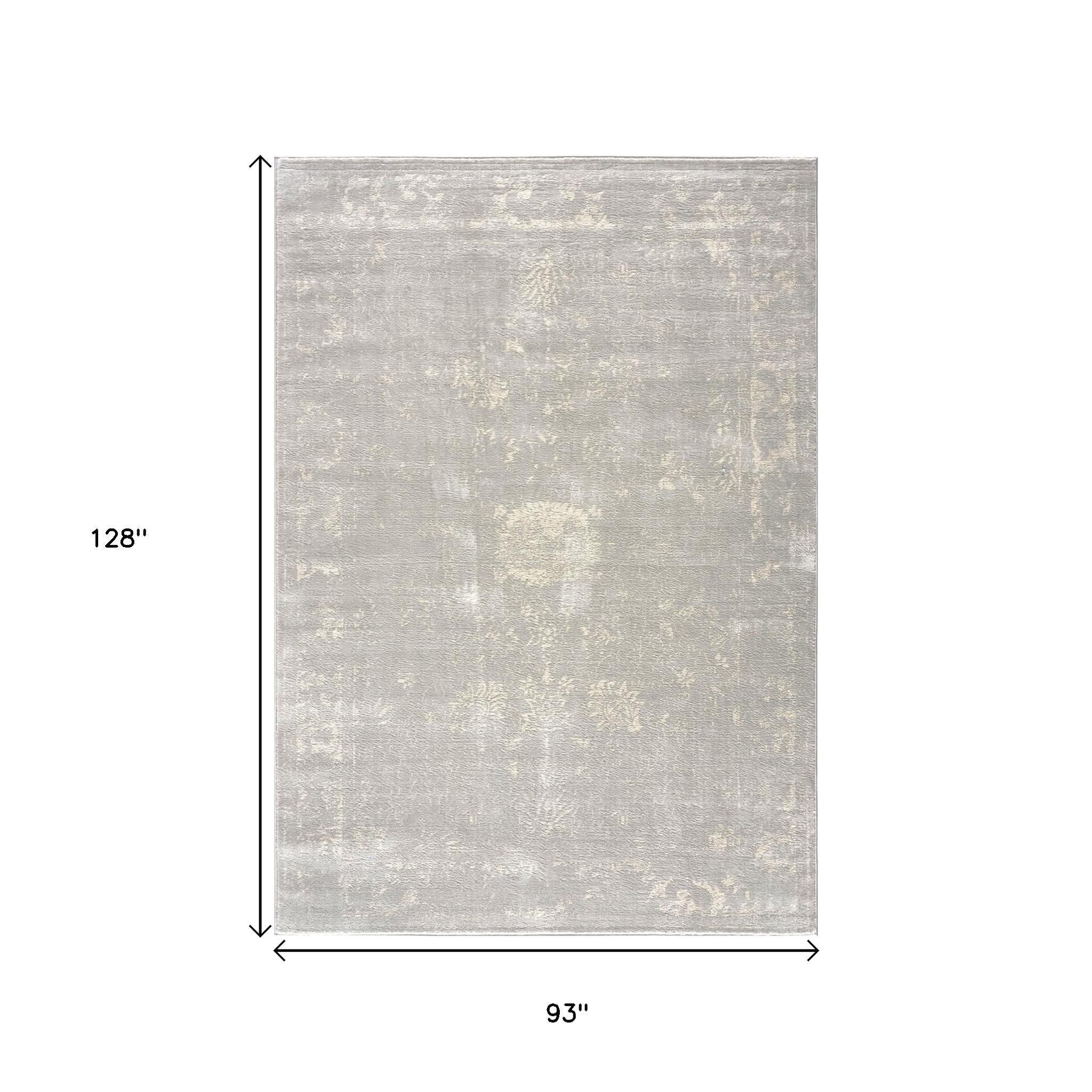 20' Grey Abstract Runner Rug-Area Rugs-DECOROLALA