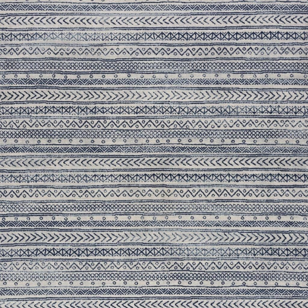 20' Navy Blue Abstract Runner Rug-Area Rugs-DECOROLALA