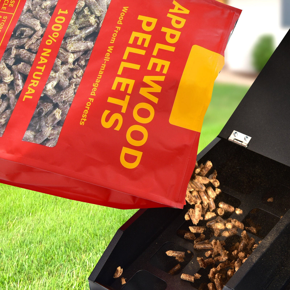 20 Pounds Apple Wood Pellets 100% All-Natural for Pellet Grills-Outdoor Grills-DECOROLALA