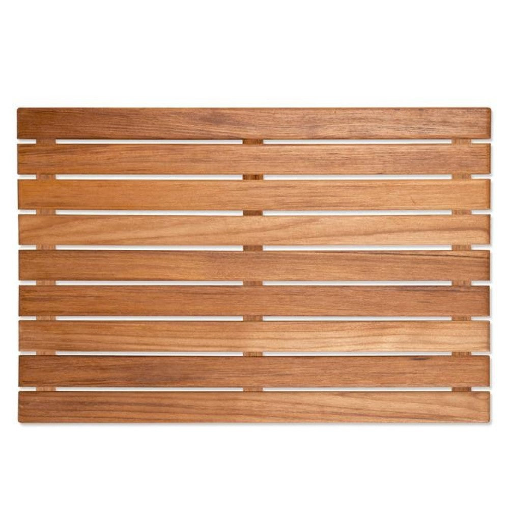 20" Premium Teak Shower Bath Mat-Bath Rugs-DECOROLALA