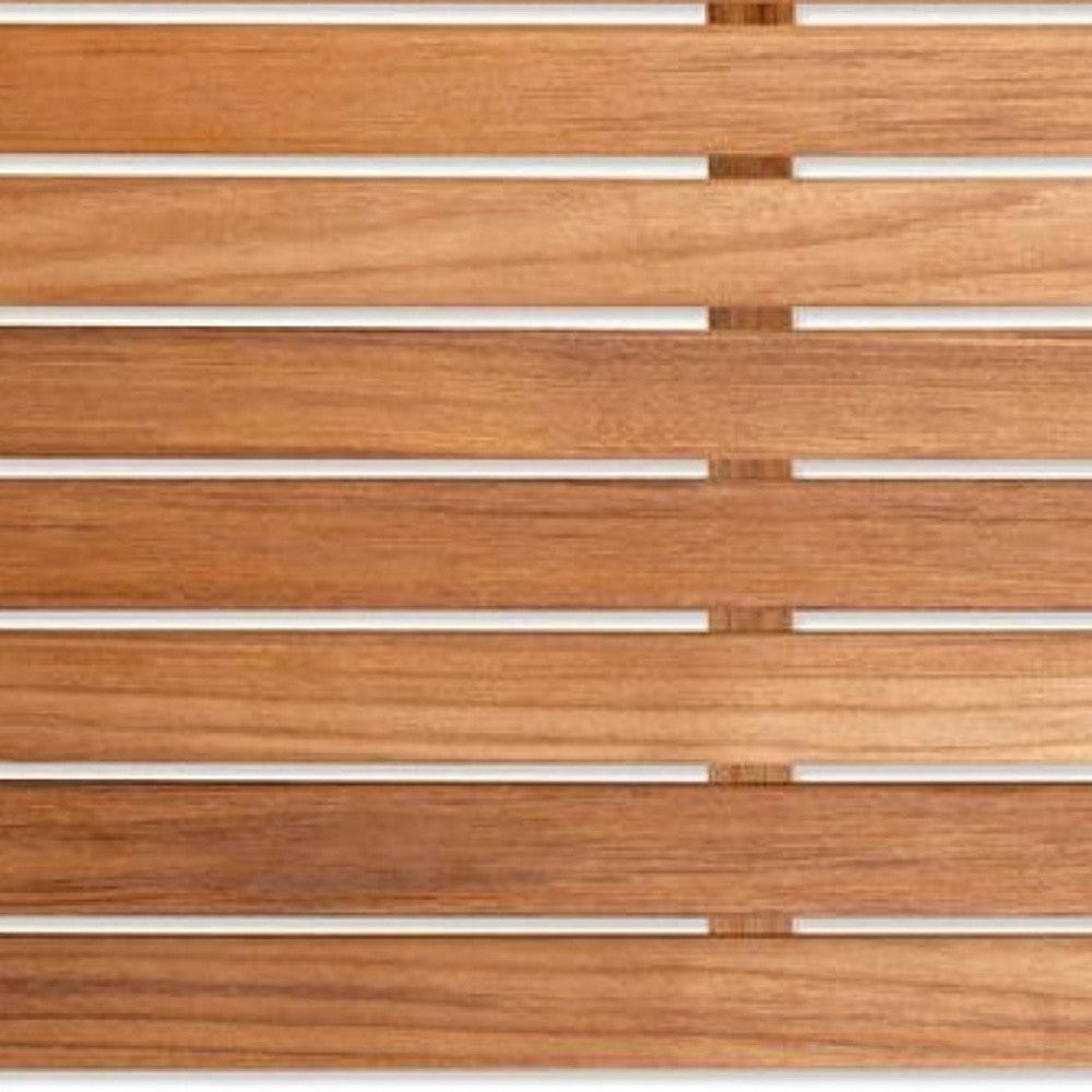 20" Premium Teak Shower Bath Mat-Bath Rugs-DECOROLALA