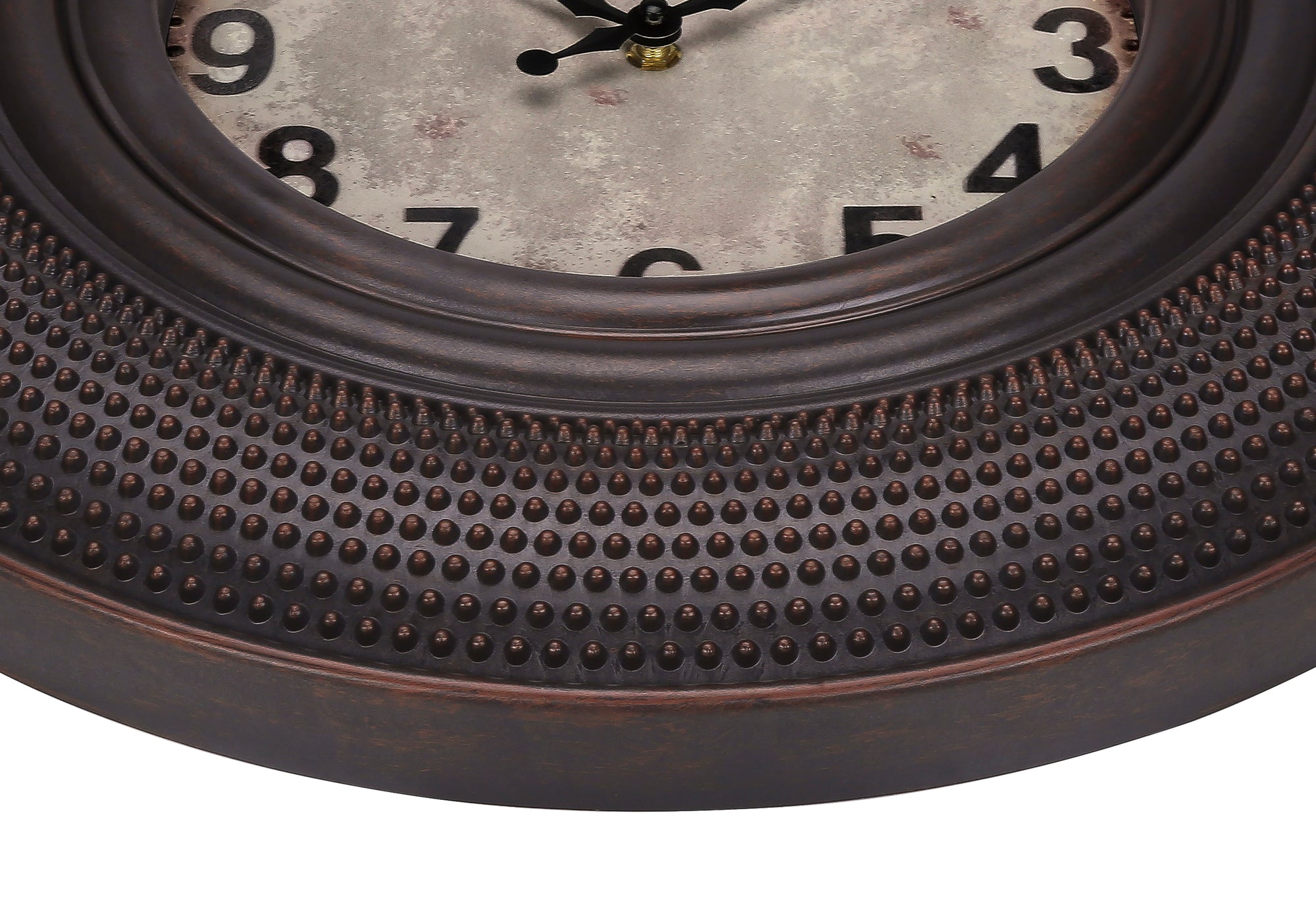 20" Round Wall Clock, Antique Brown-Clocks-DECOROLALA