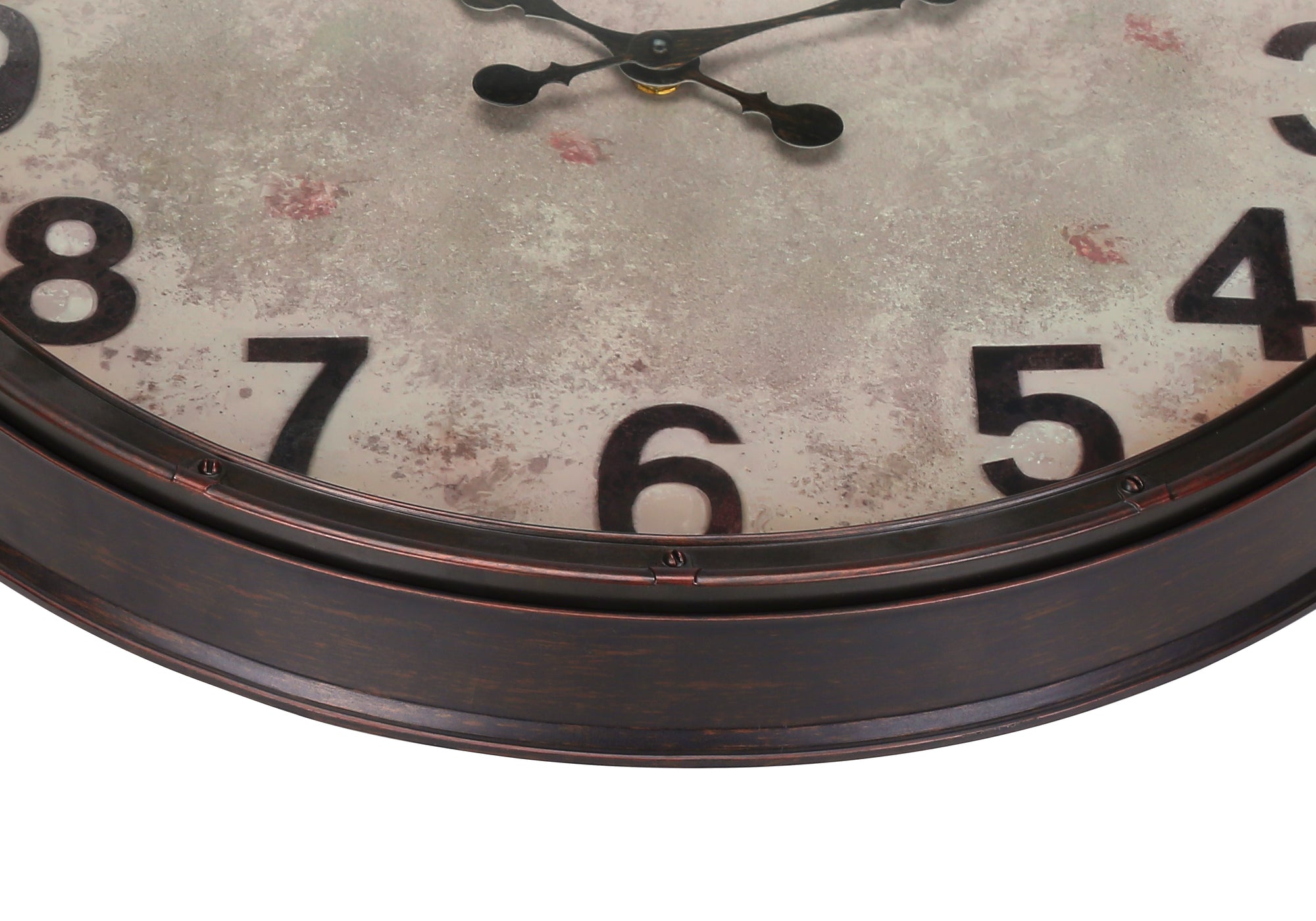 20" Round Wall Clock, Antique Brown-Clocks-DECOROLALA