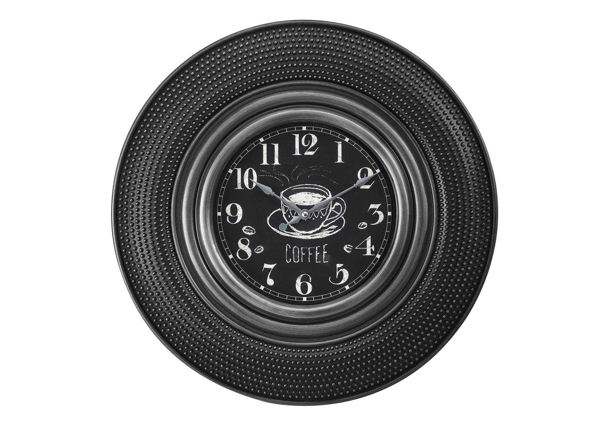 20" Round Wall Clock Charcoal Grey-Clocks-DECOROLALA