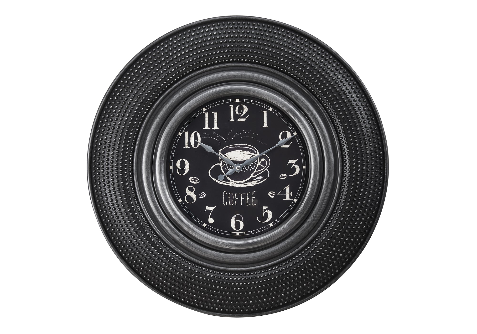 20" Round Wall Clock Charcoal Grey-Clocks-DECOROLALA