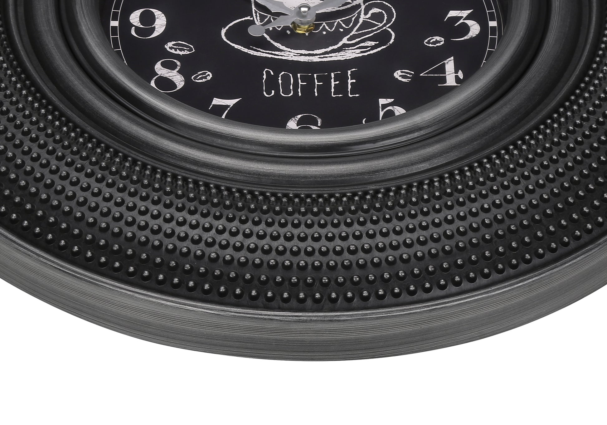 20" Round Wall Clock Charcoal Grey-Clocks-DECOROLALA