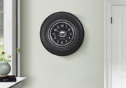 20" Round Wall Clock Charcoal Grey-Clocks-DECOROLALA