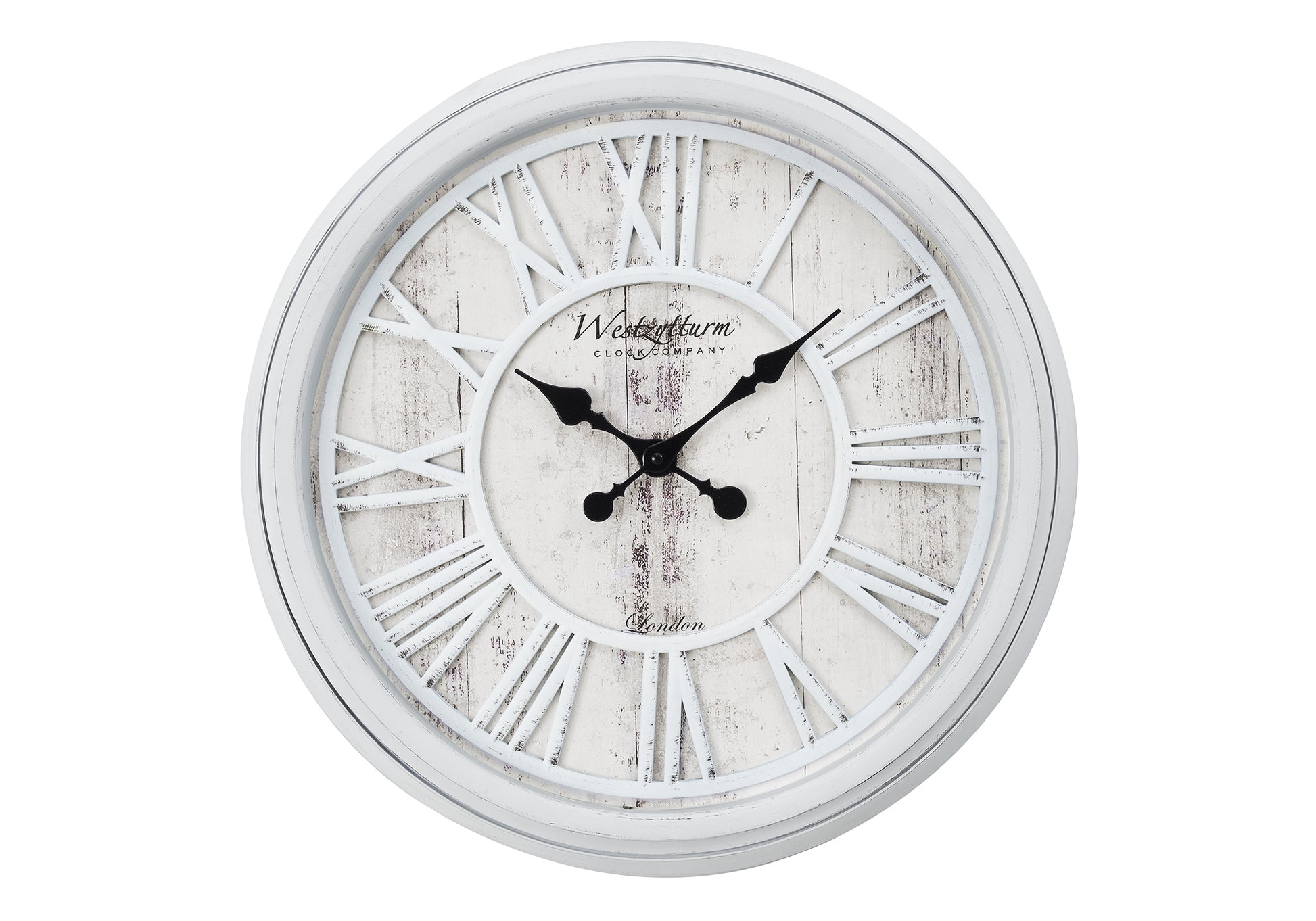 20" Round Wall Clock Grey Roman Numerals-Clocks-DECOROLALA