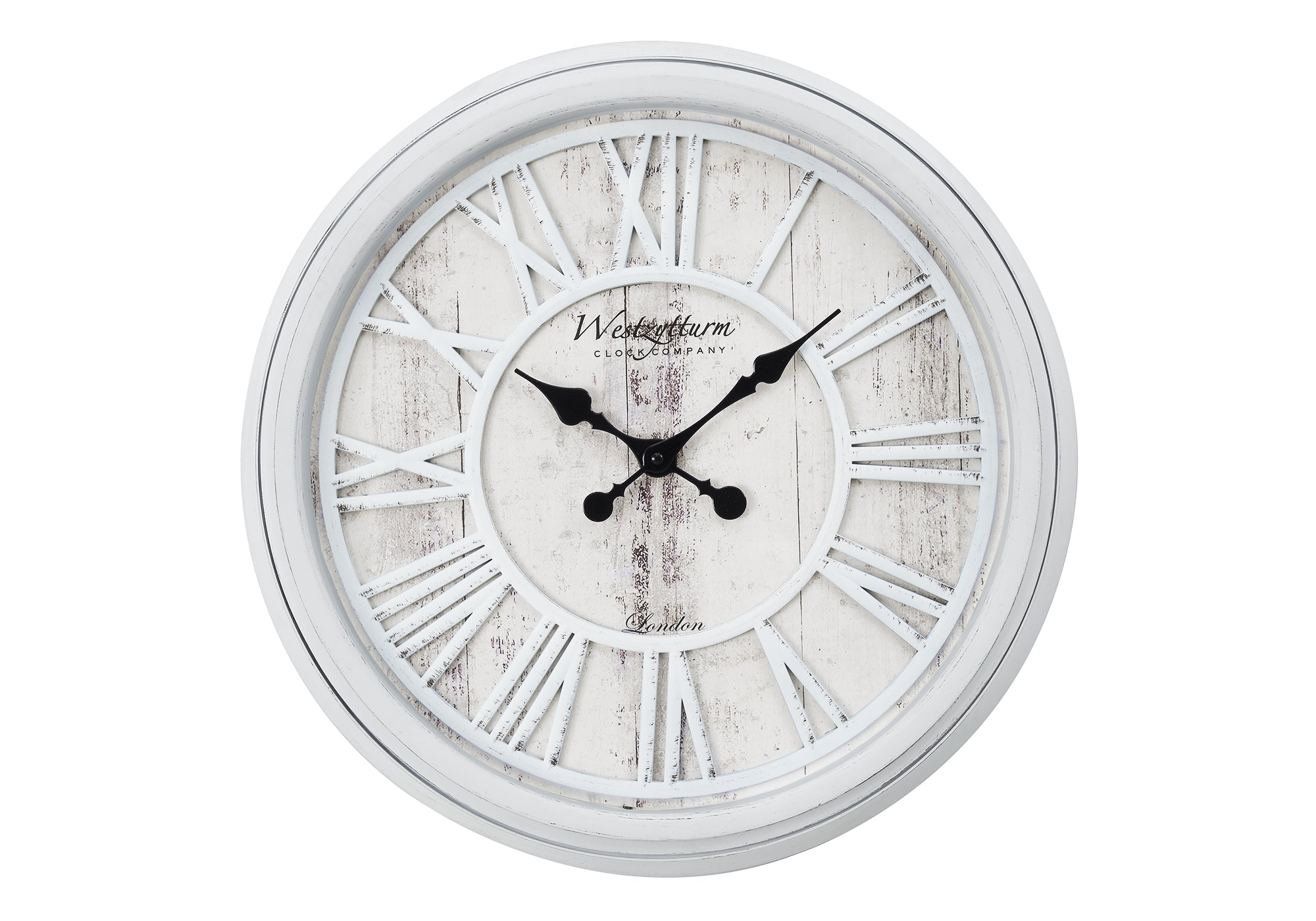 20" Round Wall Clock Grey Roman Numerals-Clocks-DECOROLALA