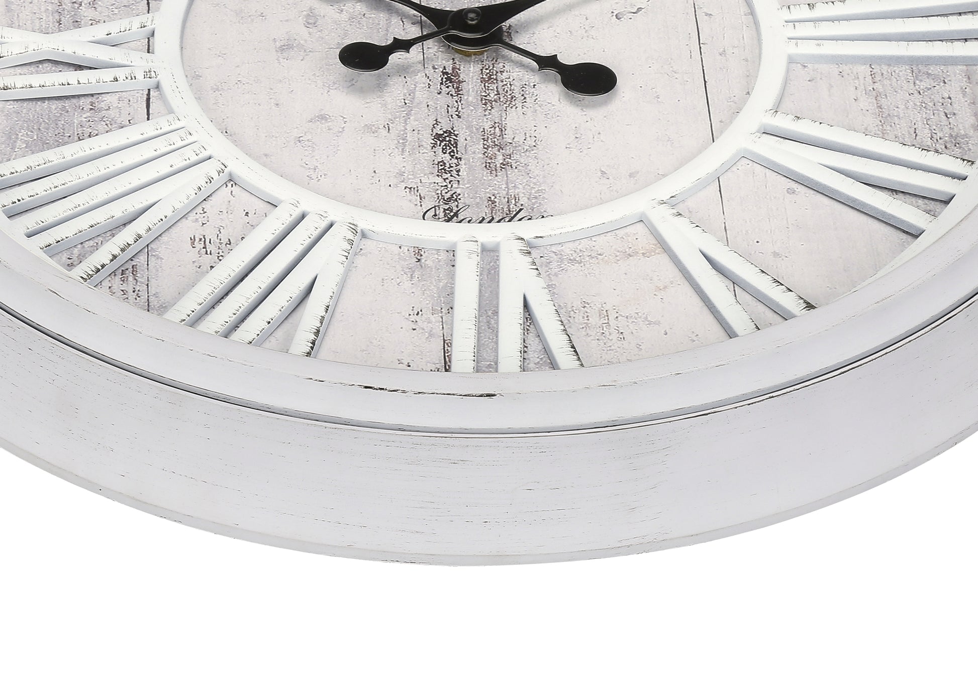 20" Round Wall Clock Grey Roman Numerals-Clocks-DECOROLALA