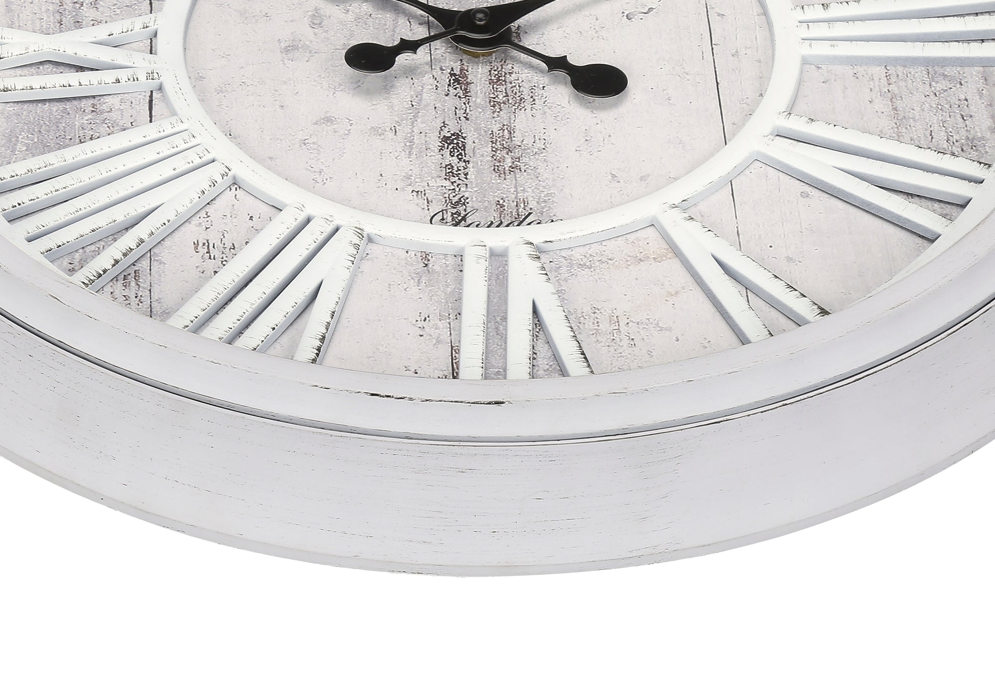 20" Round Wall Clock Grey Roman Numerals-Clocks-DECOROLALA