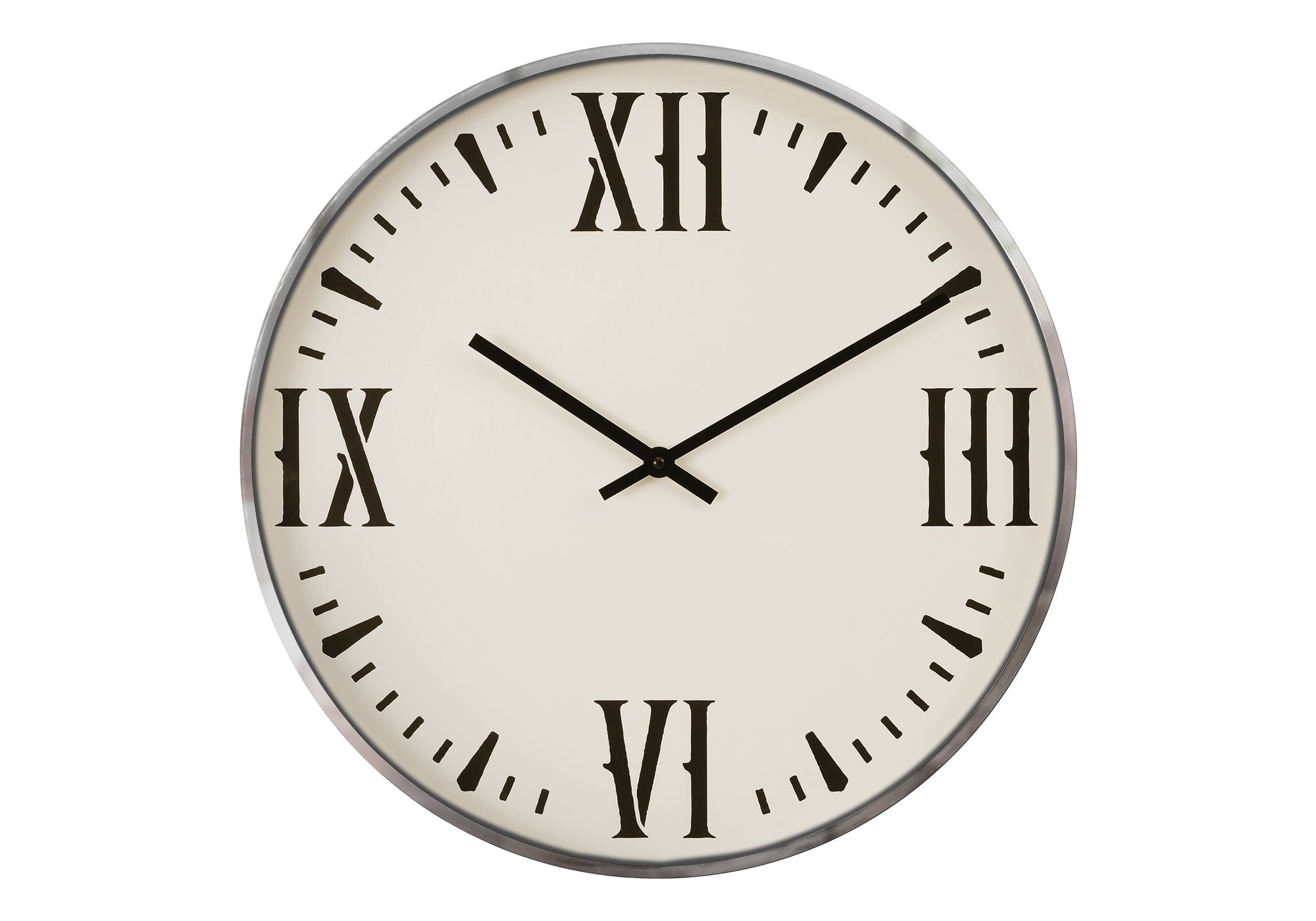 20" Round Wall Clock, White with Roman Numerals-Clocks-DECOROLALA