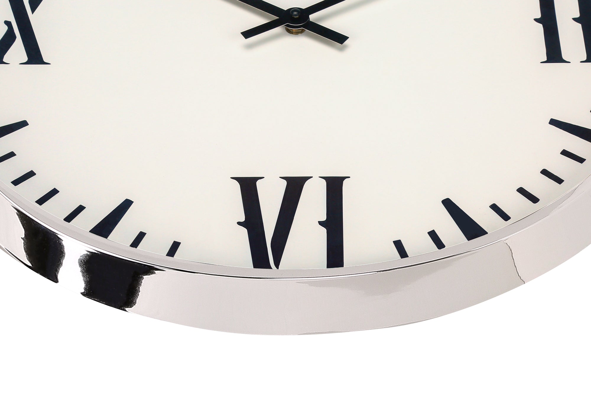 20" Round Wall Clock, White with Roman Numerals-Clocks-DECOROLALA