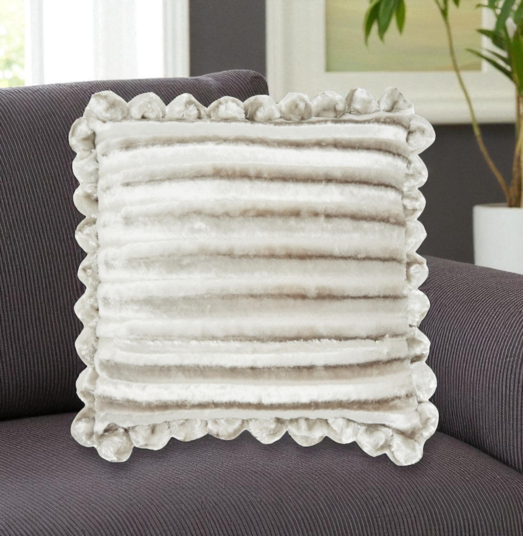 20" Silver Throw Pillow-Accent Throw Pillows-DECOROLALA