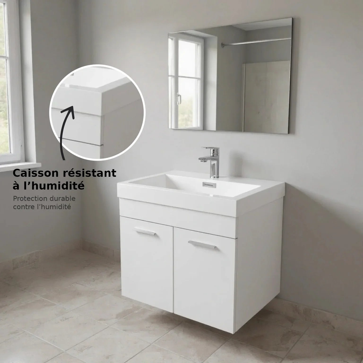 20" White Wall Mount Bathroom Vanity with White Polymarble Countertop-Migration_Bathroom Vanities-DECOROLALA