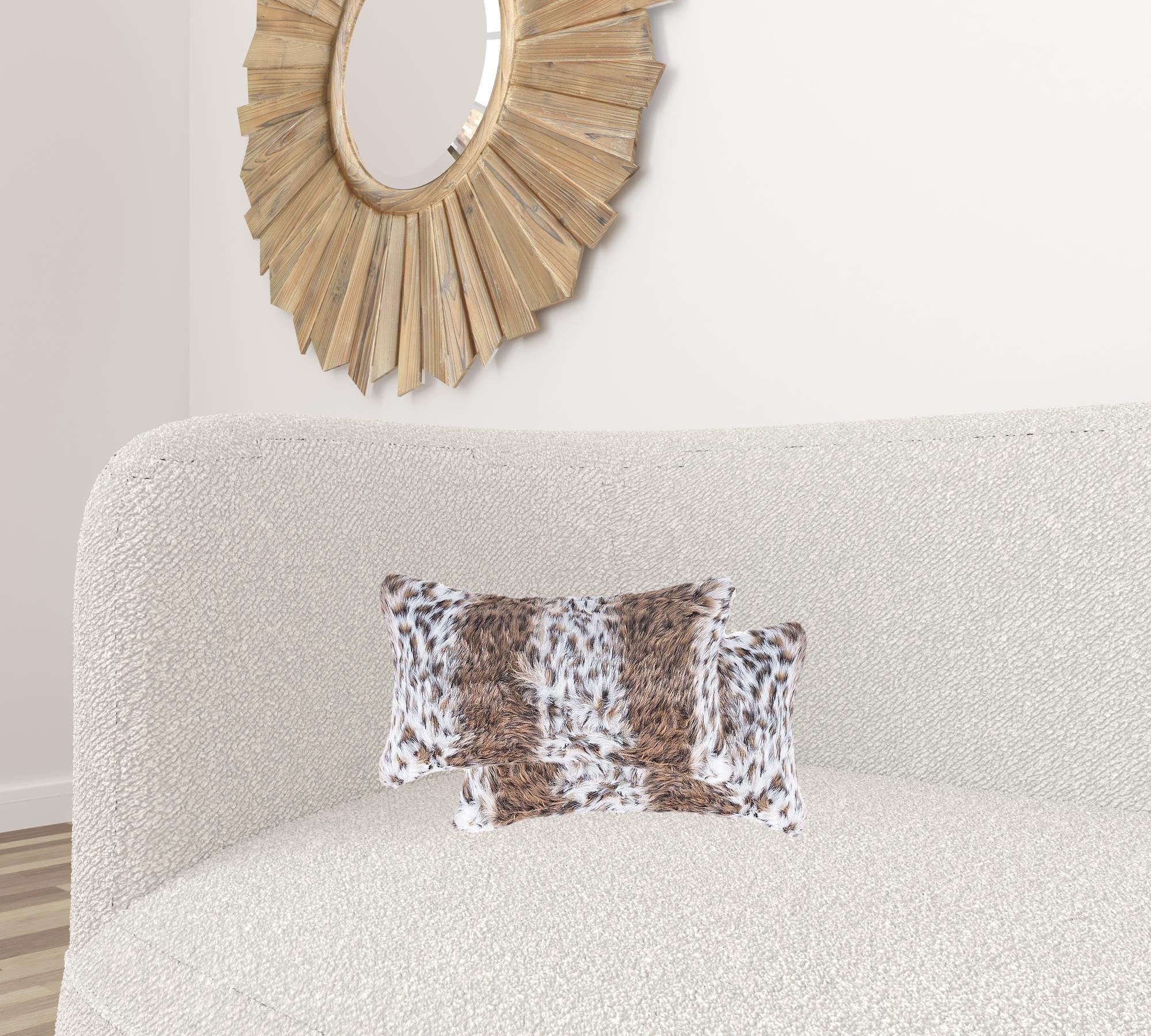 20" X 12" X 5" Acrylic Plush Polyester Polyfill Lynx 2 Pack Pillow-Accent Throw Pillows-DECOROLALA