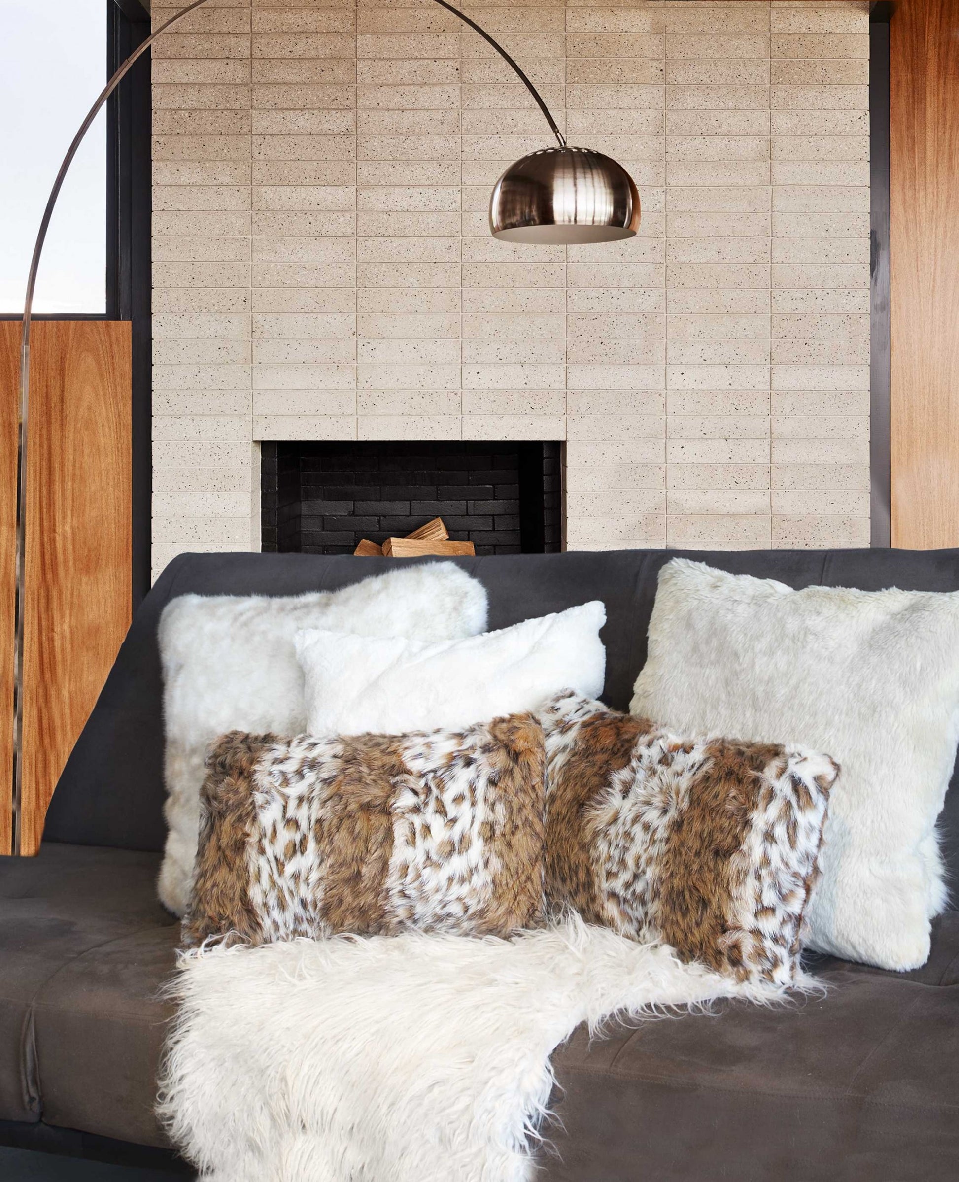 20" X 12" X 5" Acrylic Plush Polyester Polyfill Lynx 2 Pack Pillow-Accent Throw Pillows-DECOROLALA