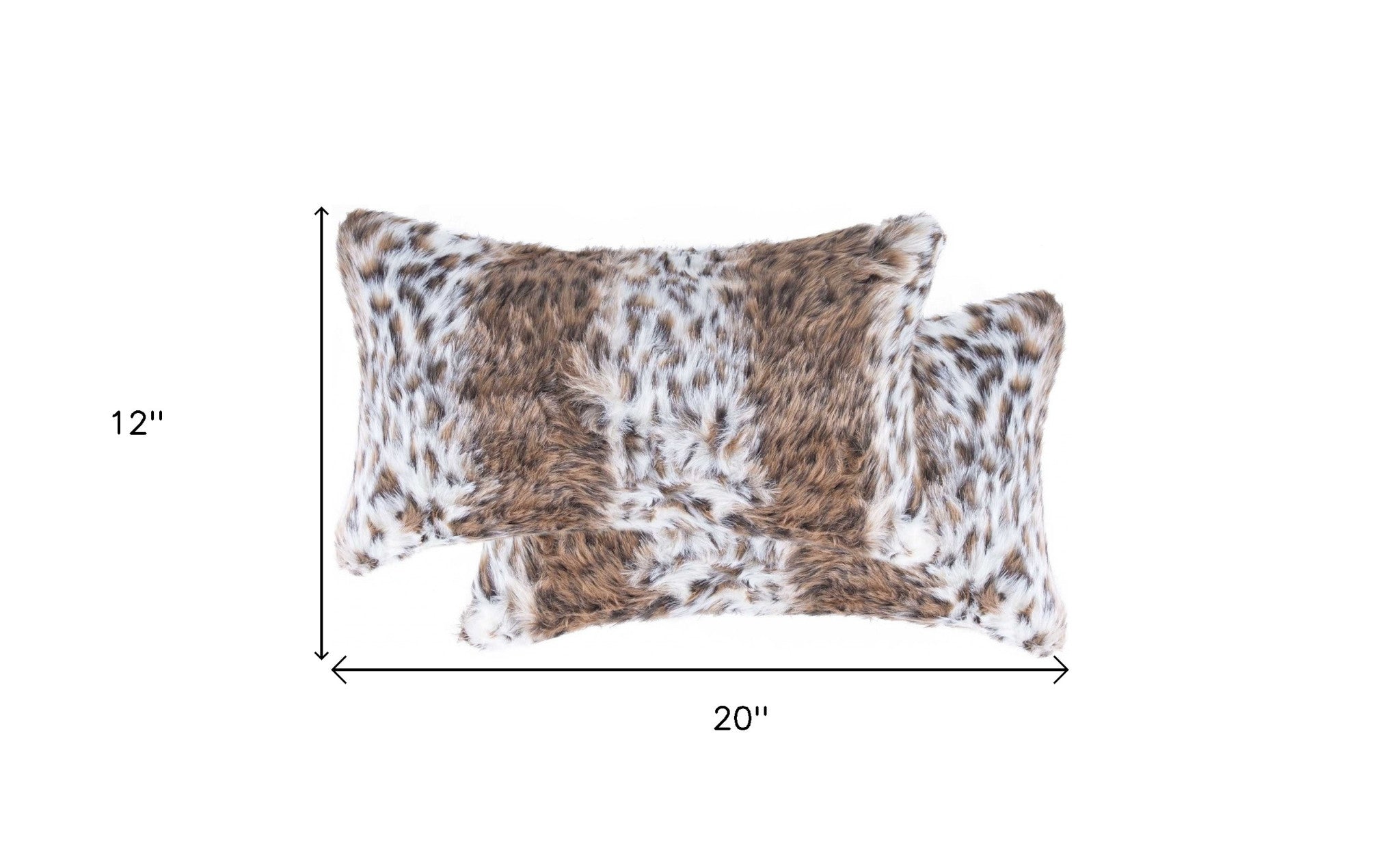 20" X 12" X 5" Acrylic Plush Polyester Polyfill Lynx 2 Pack Pillow-Accent Throw Pillows-DECOROLALA