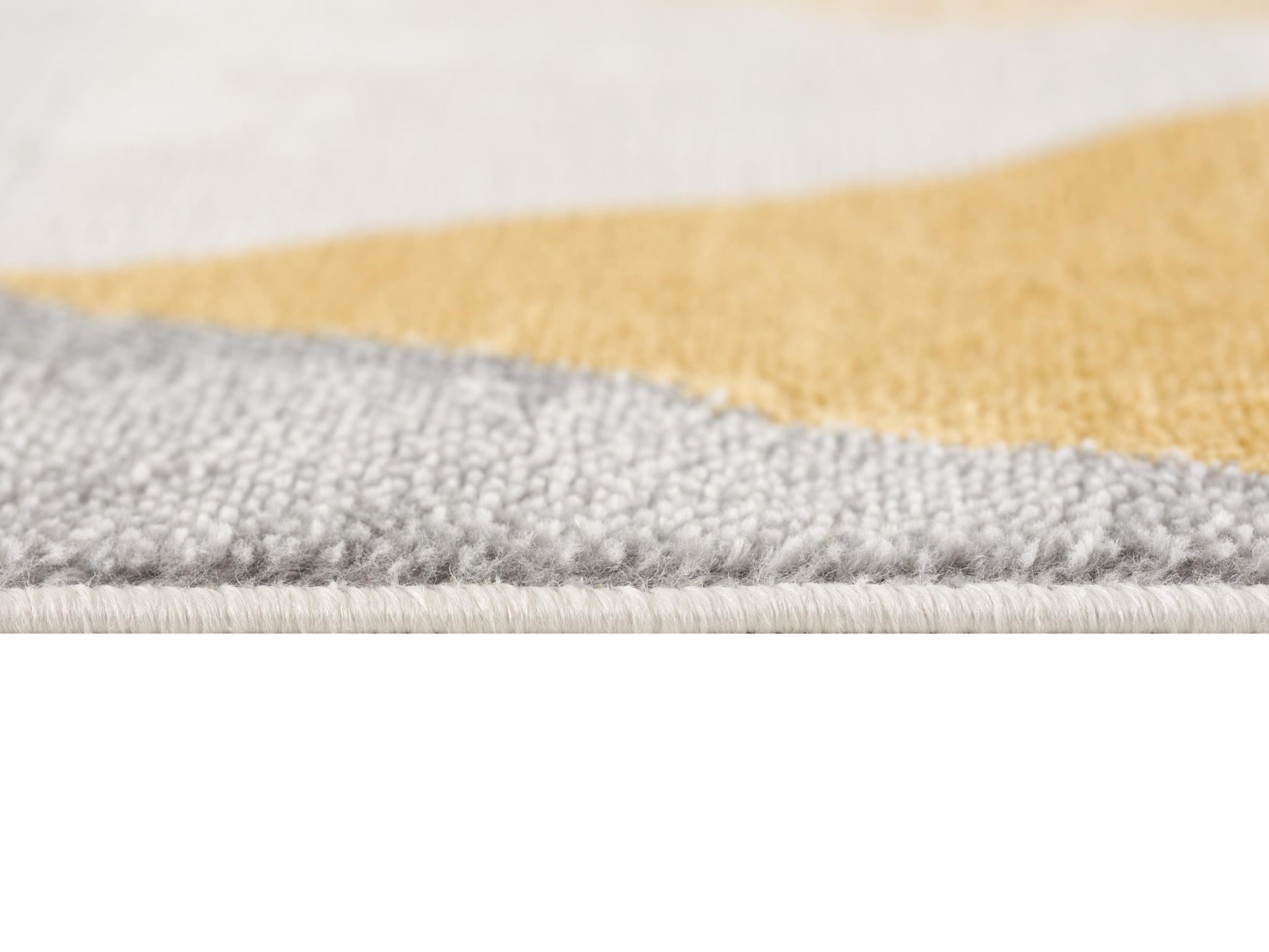 20' Yellow And Ivory Geometric Runner Rug-Area Rugs-DECOROLALA