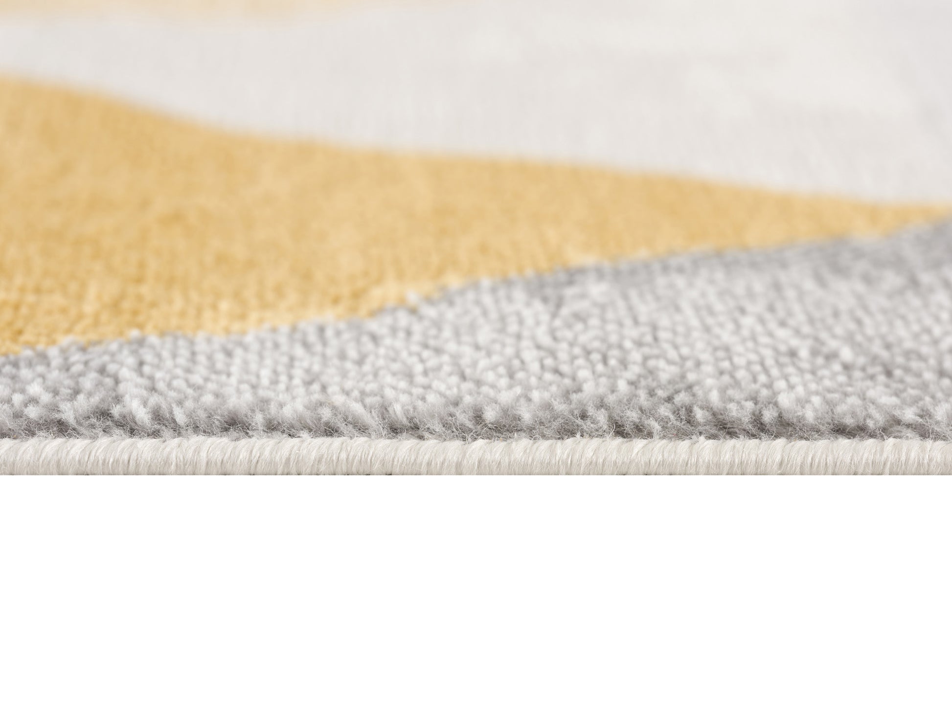 20' Yellow And Ivory Geometric Runner Rug-Area Rugs-DECOROLALA