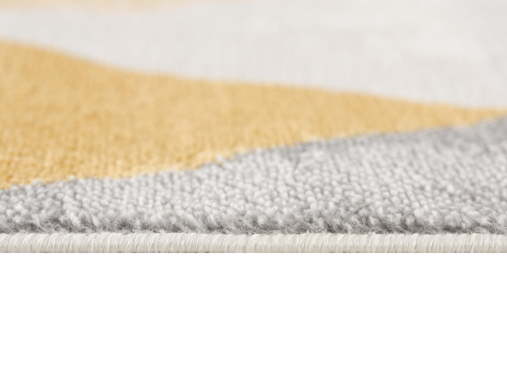 20' Yellow And Ivory Geometric Runner Rug-Area Rugs-DECOROLALA