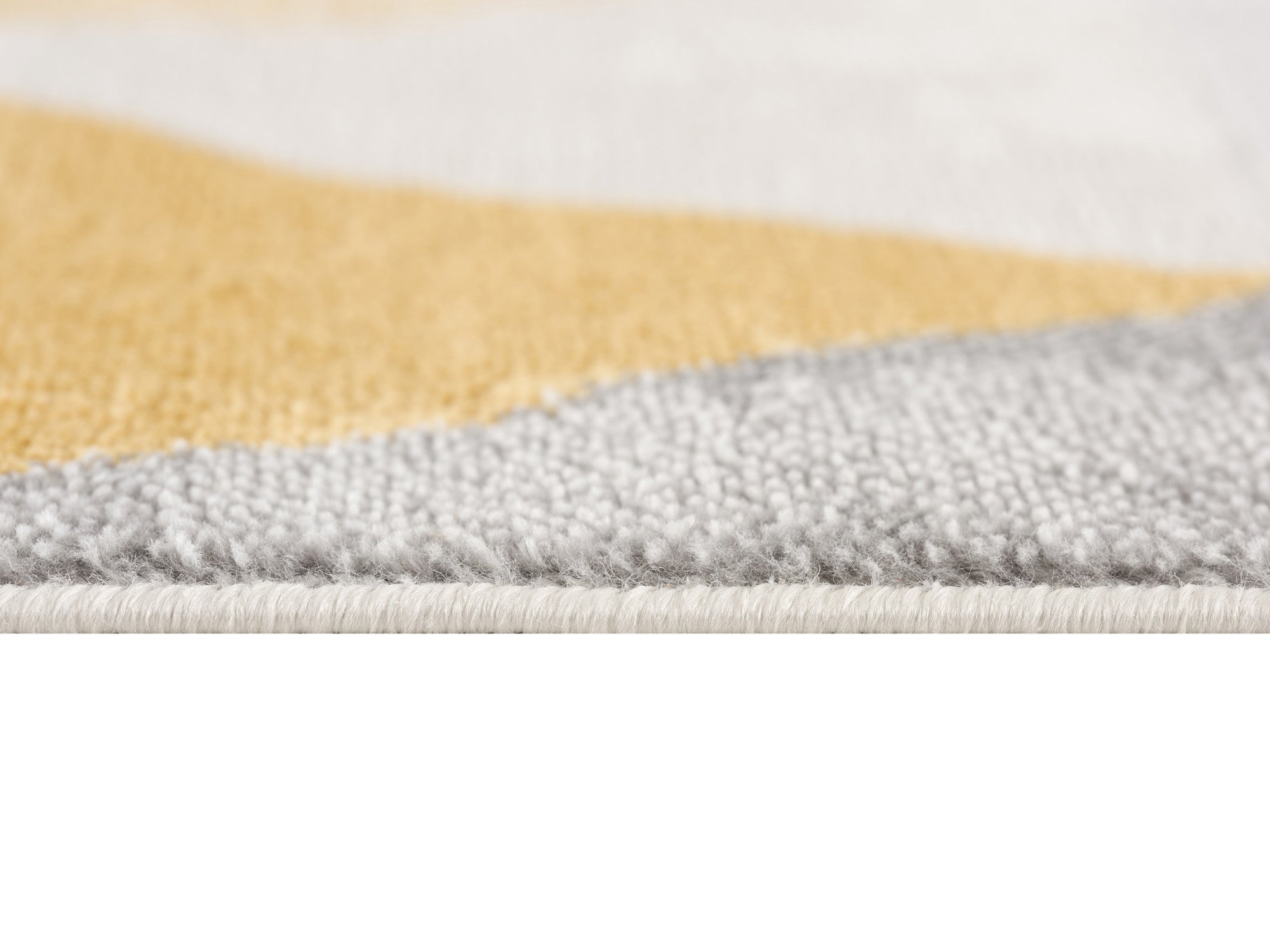 20' Yellow And Ivory Geometric Runner Rug-Area Rugs-DECOROLALA