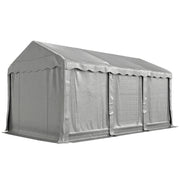 20' x 10' Portable Storage Shed Tent - Light Grey PE Metal Frame-Patio & Garden > Lawn & Garden > Sheds > Portable Shed-DECOROLALA