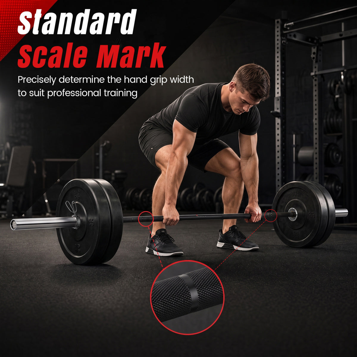 2000 lbs Weight Lifting 7FT Olympic Bar for Olympic Plates for Squats and Home Gym-Silver-Weight Lifting Benches, Racks & Bars-DECOROLALA
