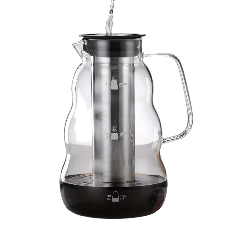 2000ml Glass Coffee Maker with Stainless Steel Filter-Coffee Maker-DECOROLALA